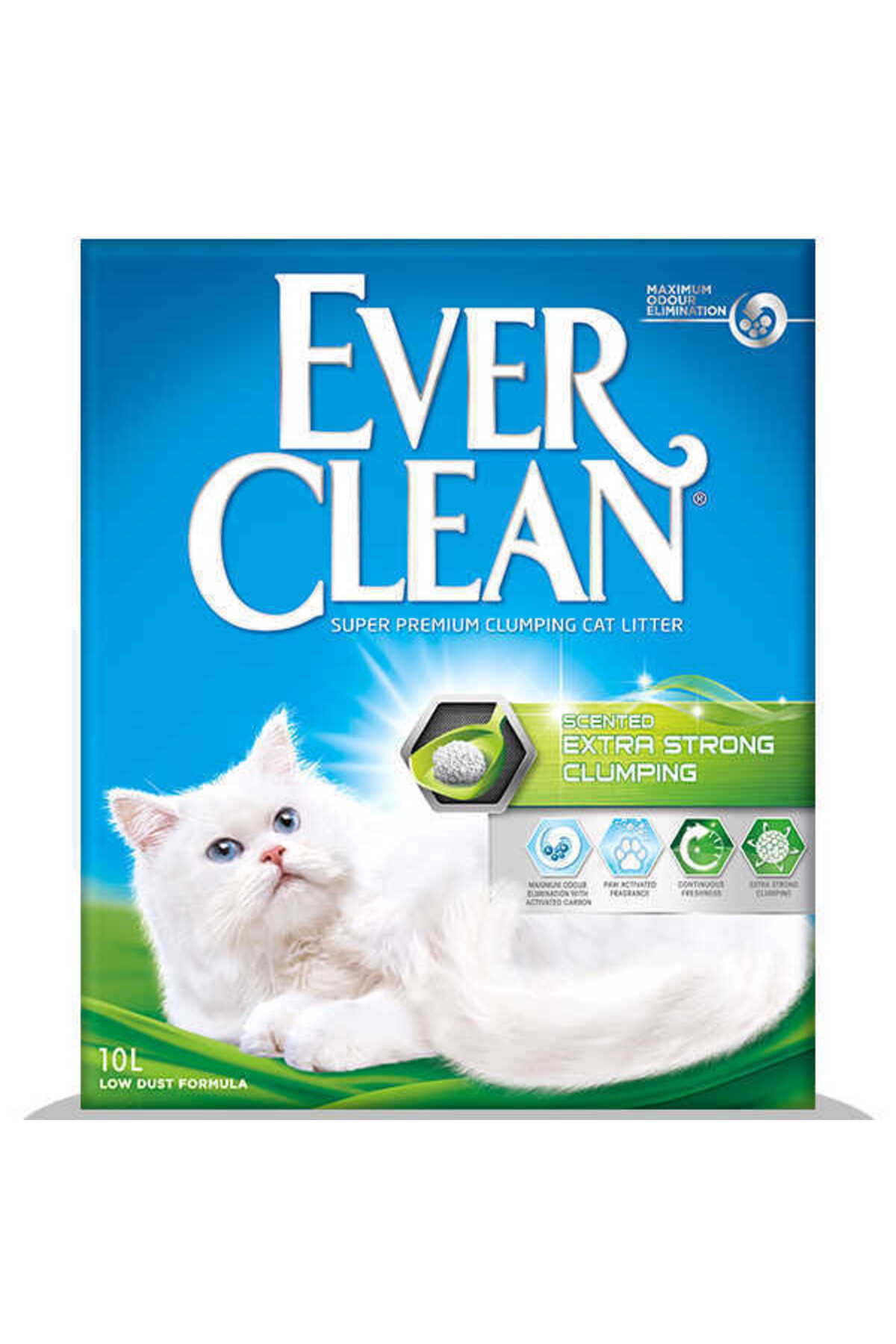 خاک گربه بنتونیتی طبیعی و توده‌شونده ایور کلین Ever Clean Extra Strength، ۱۰ لیتر