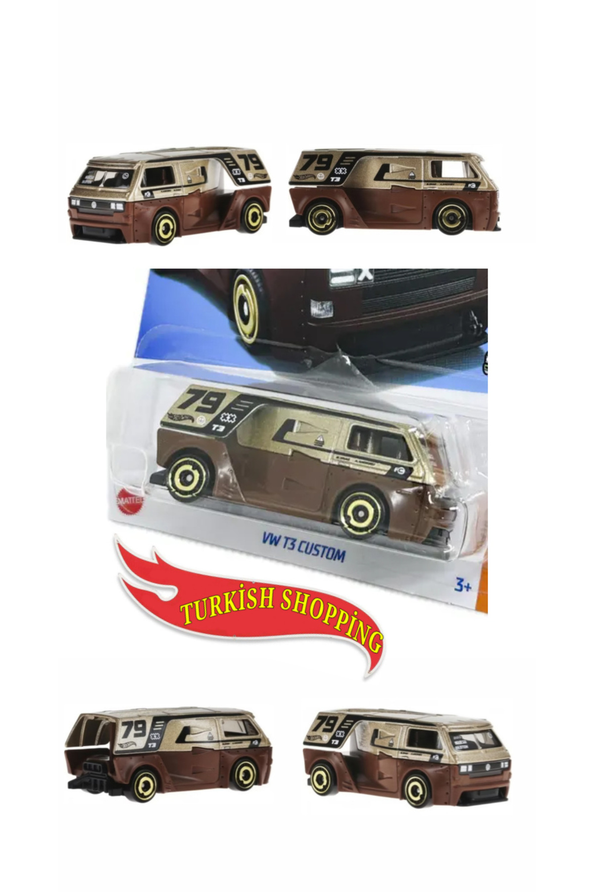 ماشین اسباب بازی 1 64 SCALE VW T3 CUSTOM SERIES SPECIAL از ترکیه HOT WHEELS