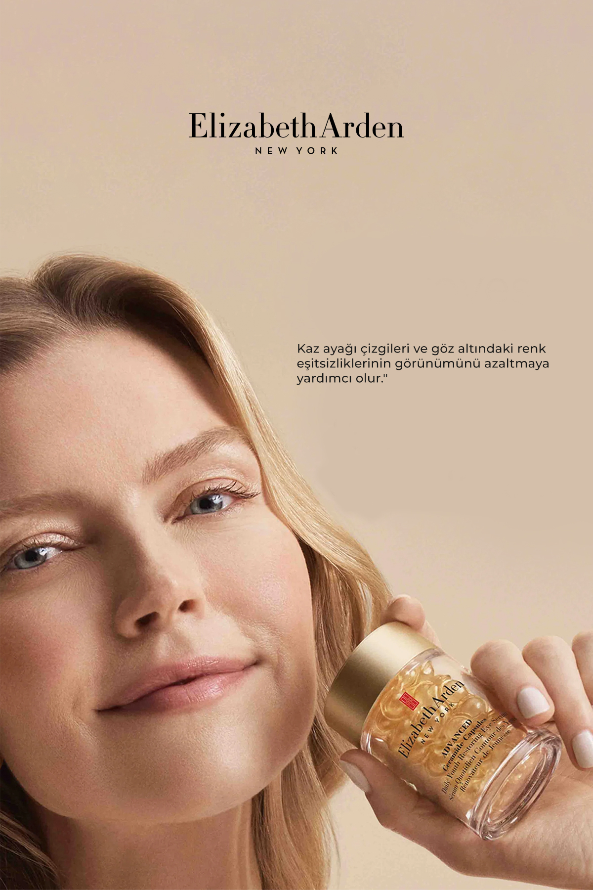 کرم دور چشم کپسولا سرامید پیشرفته جوانان در حال استراحت سرم 60PCS Elizabeth Arden