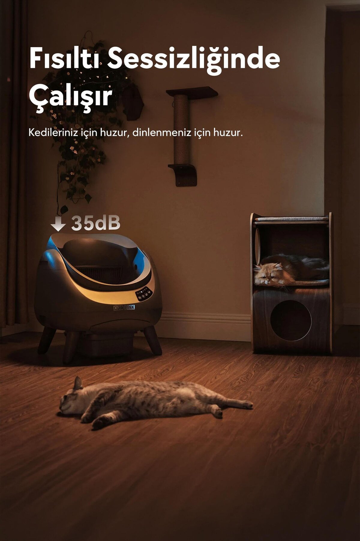 توالت گربه اتوماتیک روباز زامپا Zampa CATLINK Scooper Open-X