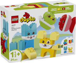 مجموعه ساختنی حیوانات خلاقانه ۳ در ۱ لگو LEGO، سری دوپلو DUPLO، مدل 10477، ۲۴ قطعه، حداقل سن ۱½ سال