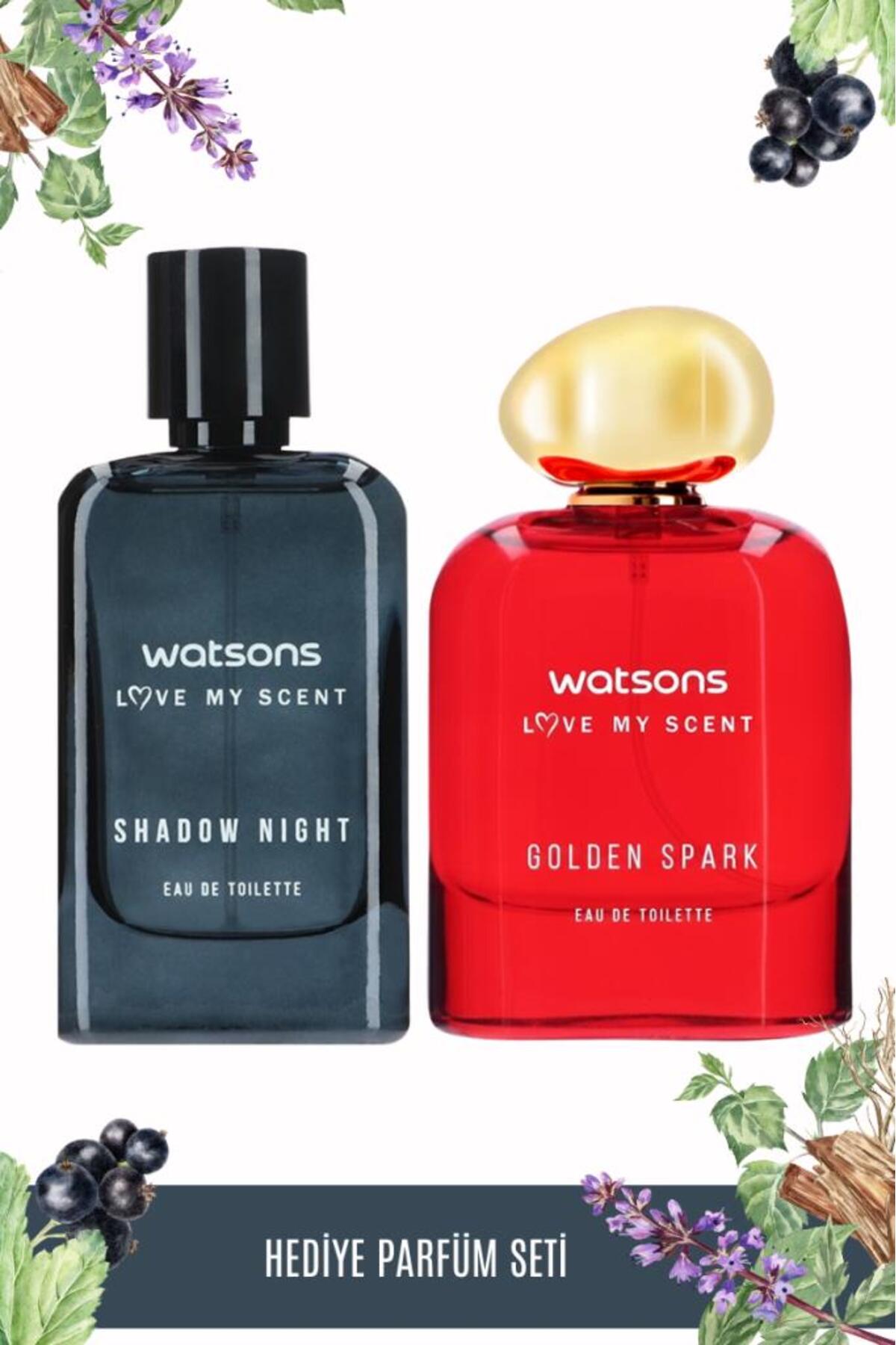 ست عطر ادو تویلت واتسونز Watsons Shadow Night مردانه و Golden Spark زنانه، ۱۰۰ و ۸۵ میلی‌لیتر