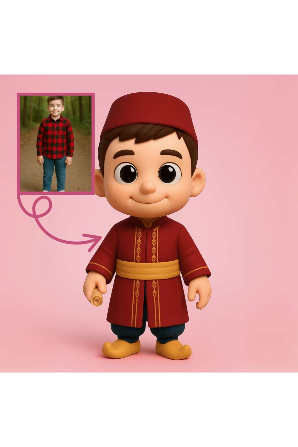 فیگور پسر کفتان عثمانی سه بعدی شخصی شده 3Durak Dijital Üretim Merkezi
