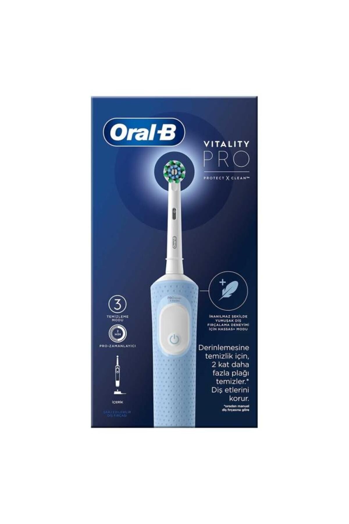 Oral-B مسواک برقی شارژی حرکت متقاطع Vitality Pro آبی