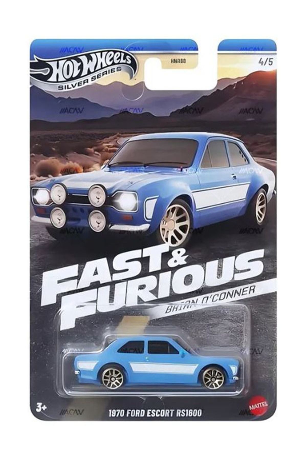 ماشین اسباب بازی برایان O'CONNER 4 5 HOT WHEELS 1970 FORD ESCORT RS1600 1 64 FAST & FURIOUS هات ویلز اورجینال HOT WHEELS