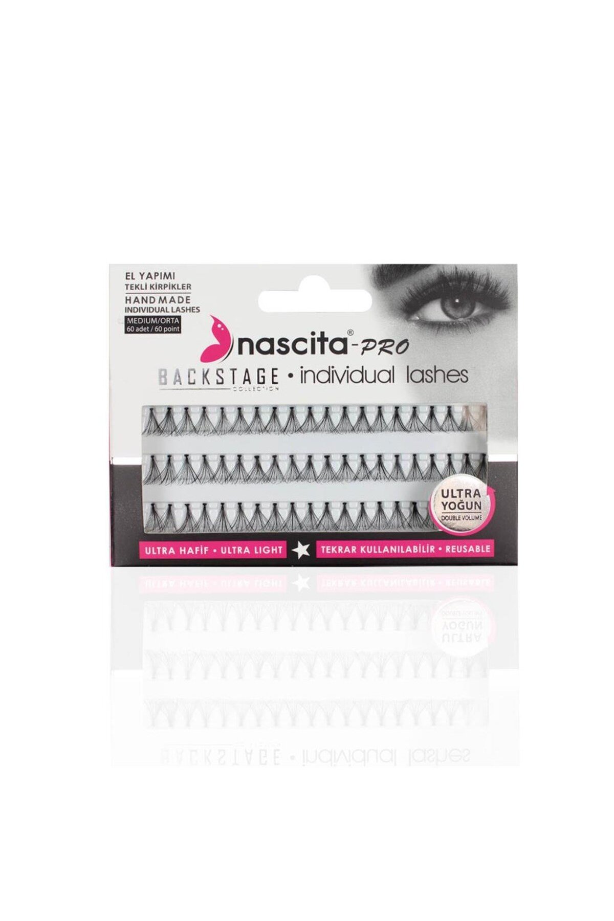 مژه مصنوعی تک‌تایی مدل Pro Backstage Collection با کیفیت متوسط nascita