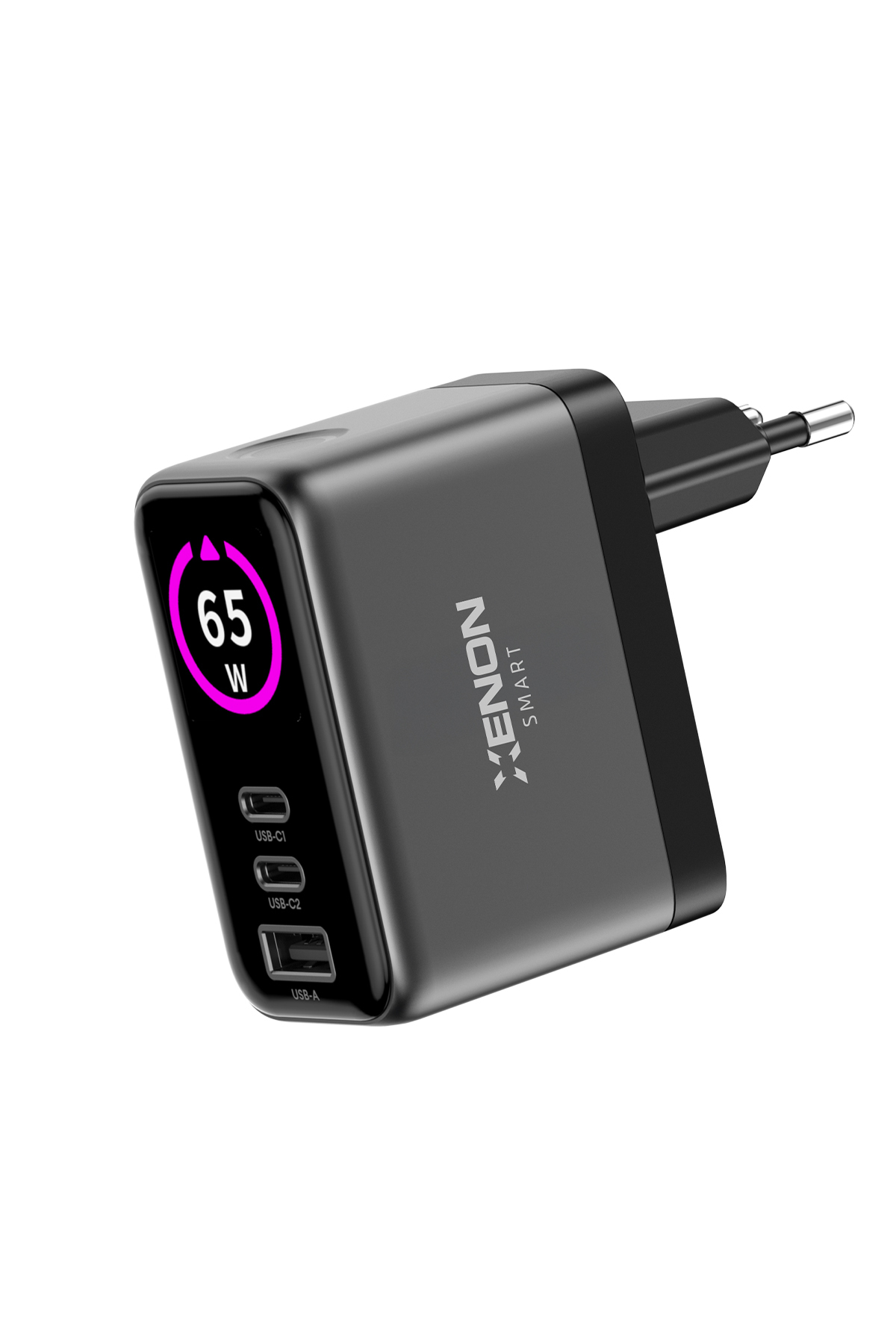 آداپتور شارژ سریع زنون اسمارت Xenon Smart، ۶۵ وات GaN، مدل X6414 خاکستری