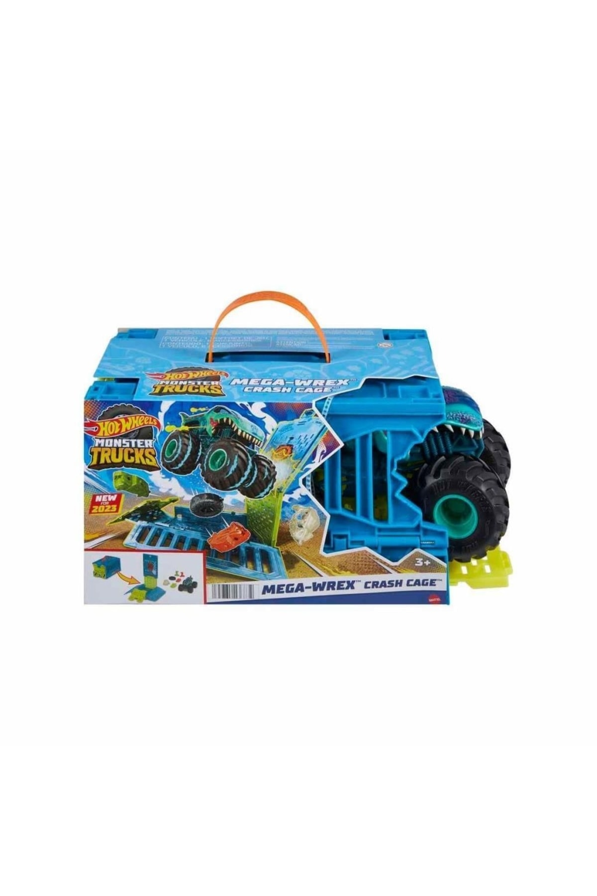 ست بازی HNC29 MONSTER TRUCKS 1:24 MEGA WREX'S CRASH CAGE از ترکیه HOT WHEELS