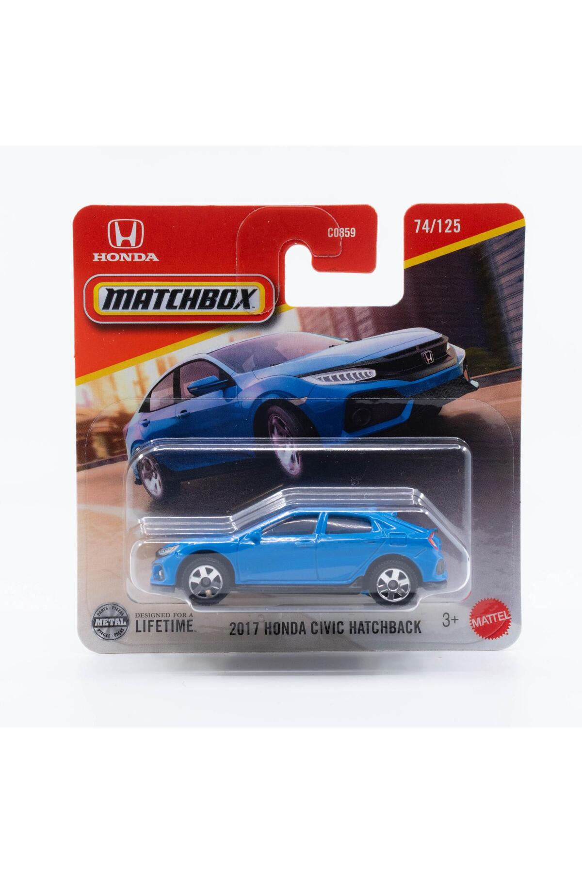 ماشین اسباب بازی جعبه کبریت 1:64 2017 هوندا سیویک هاچ بک آبی – مدل DIECAST از ترکیه HOT WHEELS