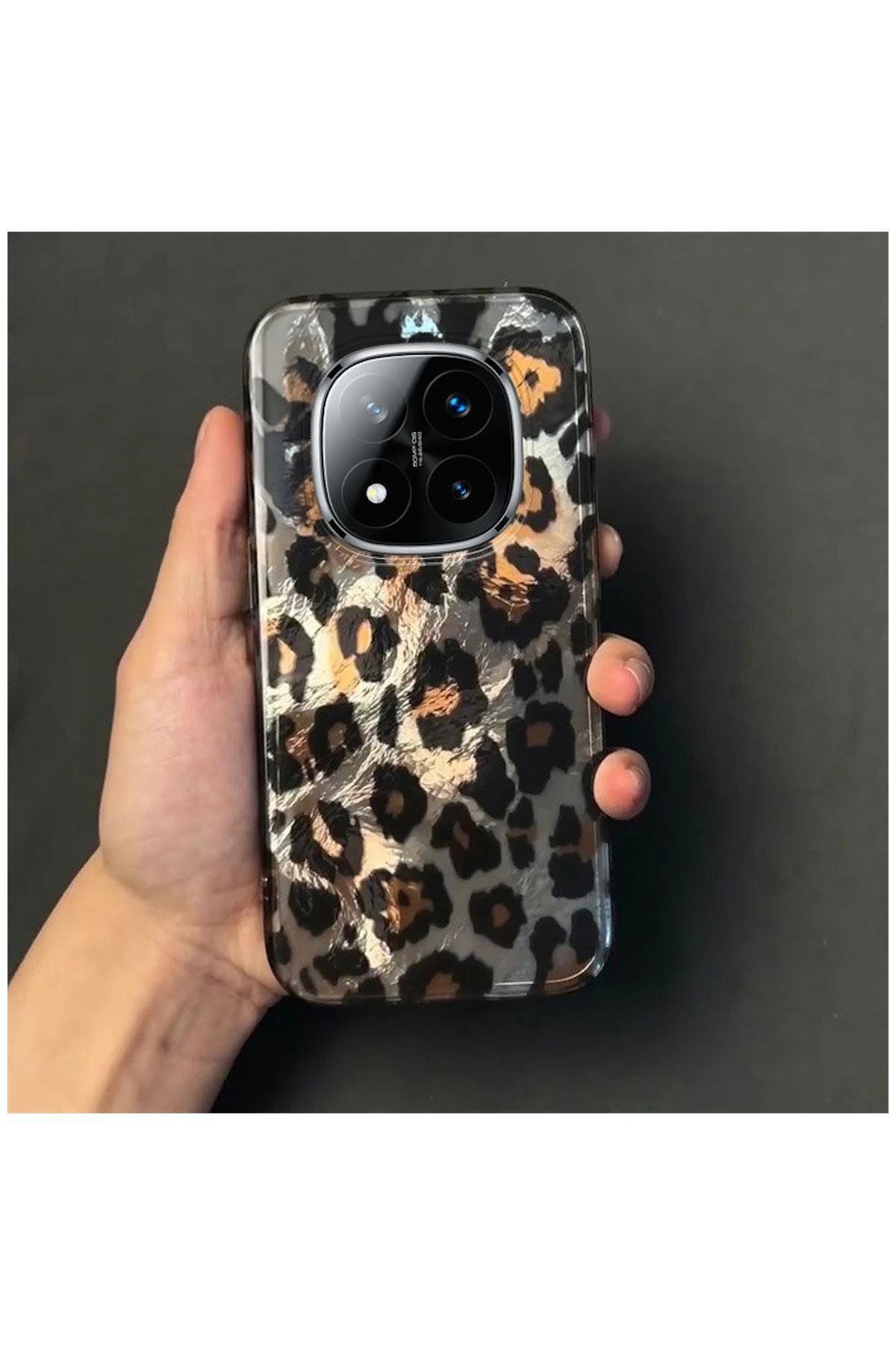 کاور و قاب محافظ شیائومی REDMI NOTE 14 PRO PLUS 5G سازگار با سیلیکونی ZEBANA LUXE LEOPARD مشکی اورجینال Zebana