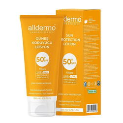 لوسیون ضدآفتاب بدن آلدرمو Alldermo با SPF 50، ۲۰۰ میلی‌لیتر