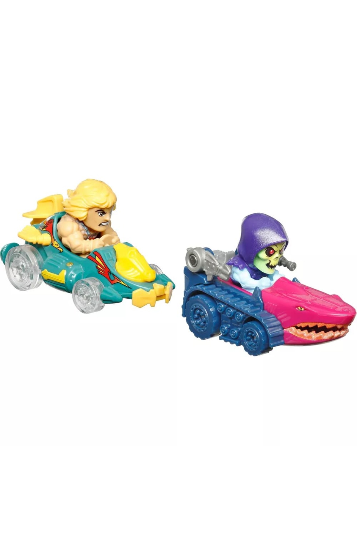 ماشین اسباب بازی RACERVERSE 2 PIECE CARS HRT 55 87 MOTU SKETOR و HE MAN هات ویلز اورجینال HOT WHEELS