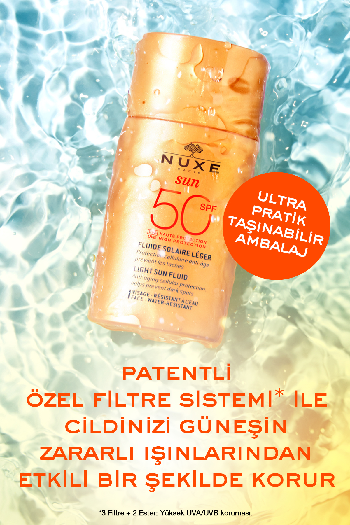 Nuxe ضدآفتاب صورتی با بافت سبک SPF 50 50 میلی لیتر