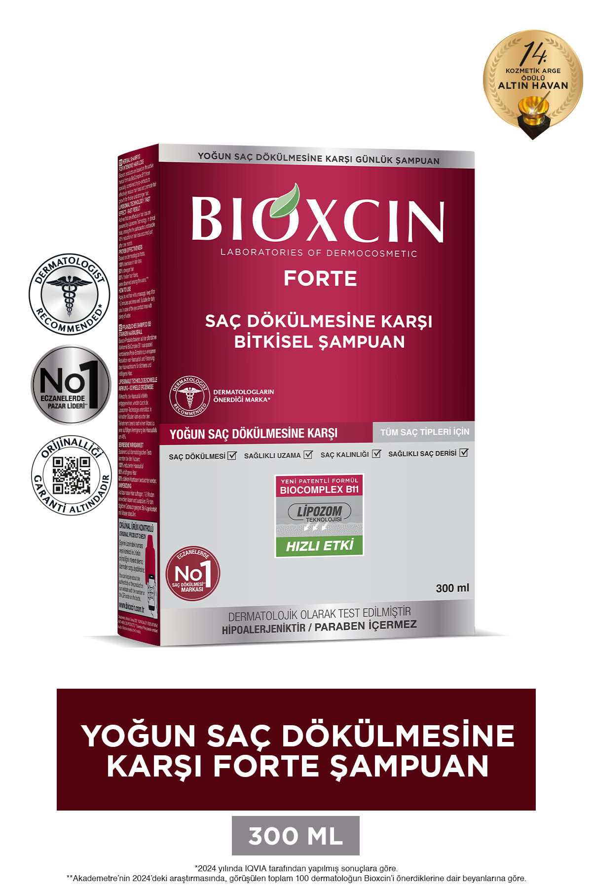 شامپو بیوکسین فورت 300 میلی لیتر شامپوی ضد ریزش مناسب برای تمام انواع مو بیوکسکین Bioxcin
