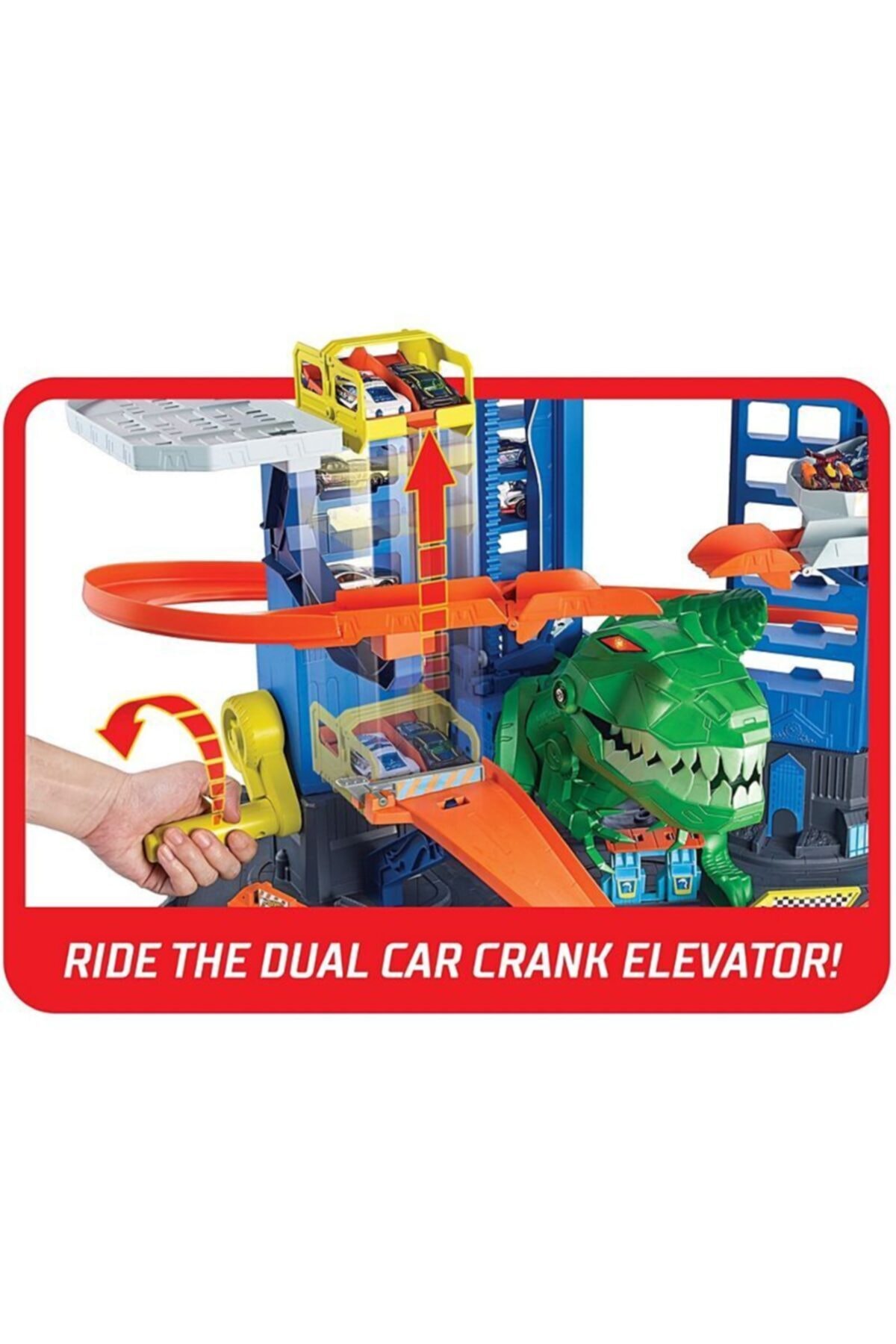 ماشین اسباب بازی گاراژ ULTIMATE CITY ROBO T REX هات ویلز اورجینال HOT WHEELS