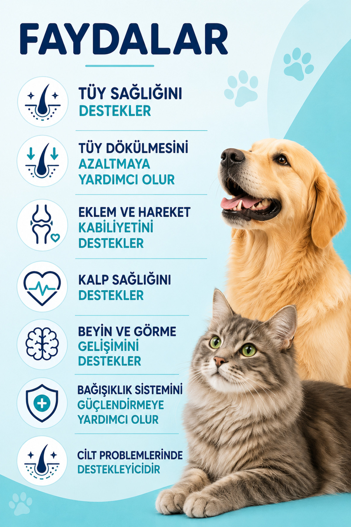 بسته سلامت گربه پابی پت کلاب Poby Pet Club، روغن ماهی، PlusB، قرص و خمیر، مدل SaglikPaketi-kediler