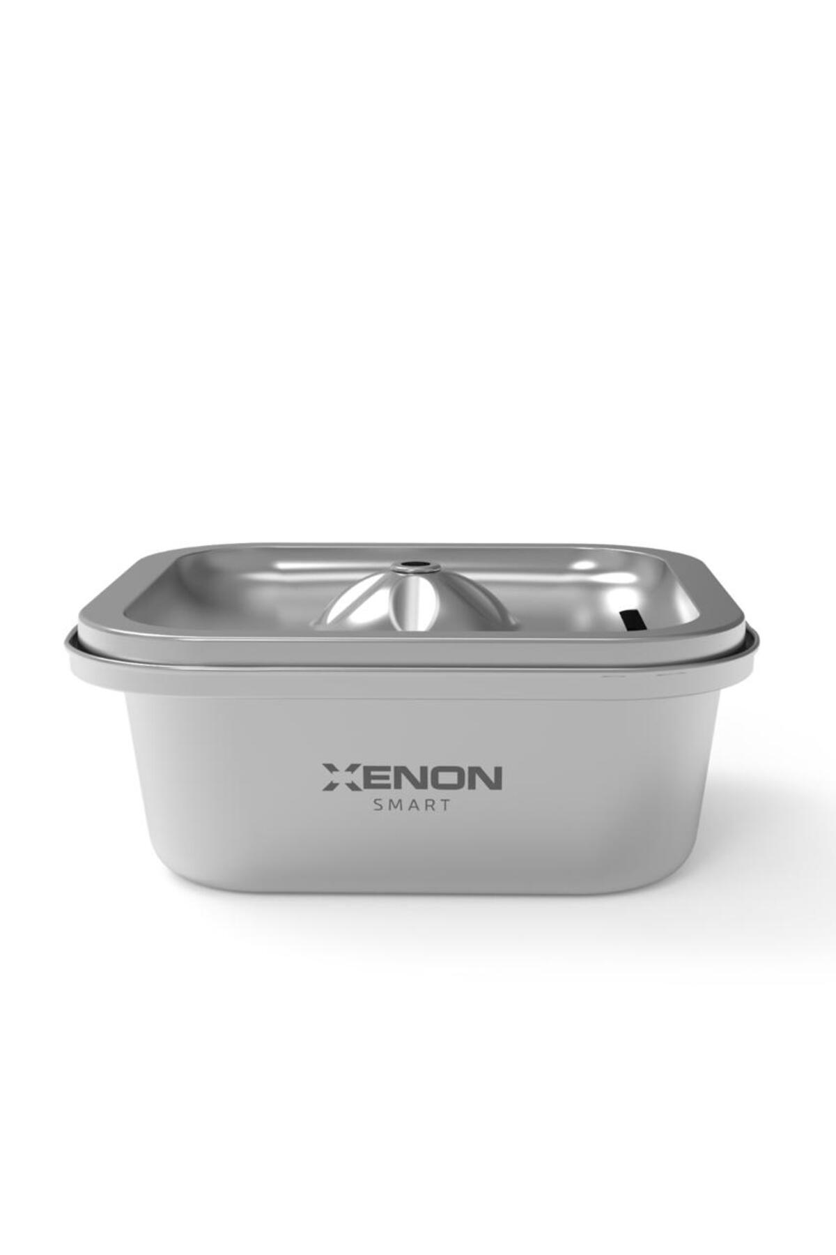 ست خودکار دو‌تکه ظرف غذای گربه و آبخوری فواره‌ای هوشمند فولادی زنون اسمارت Xenon Smart