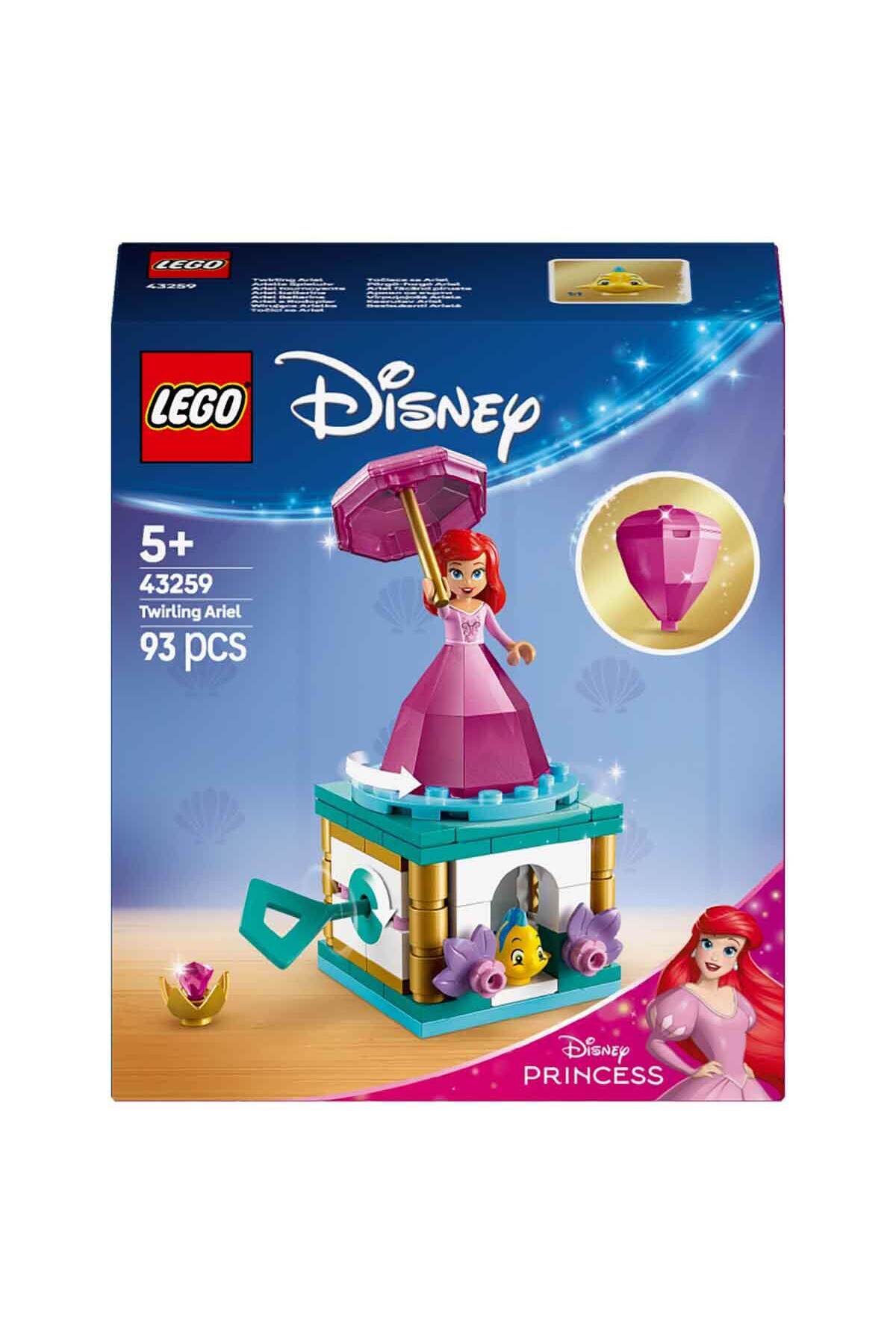 لگو و اسباب بازی های ساخت محور DISNEY PRINCESS SPINNING ARIEL 43259 عروسک کوچک برای بچه شاهزاده عاشق سنین 5 سال به بالا از ترکیه LEGO