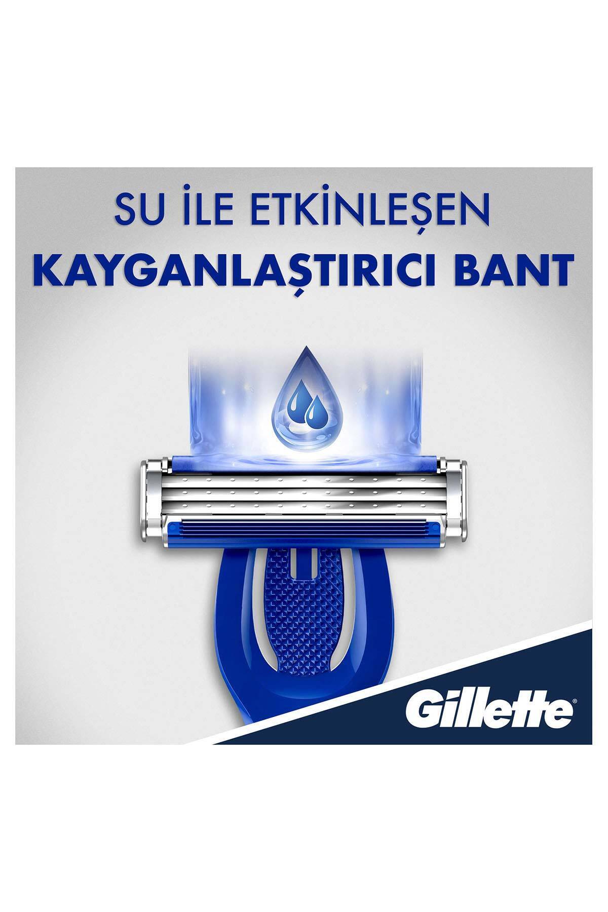 تیغ اصلاح مردانه Blue3 Hybrid با 8 عدد یدک ژیلت Gillette