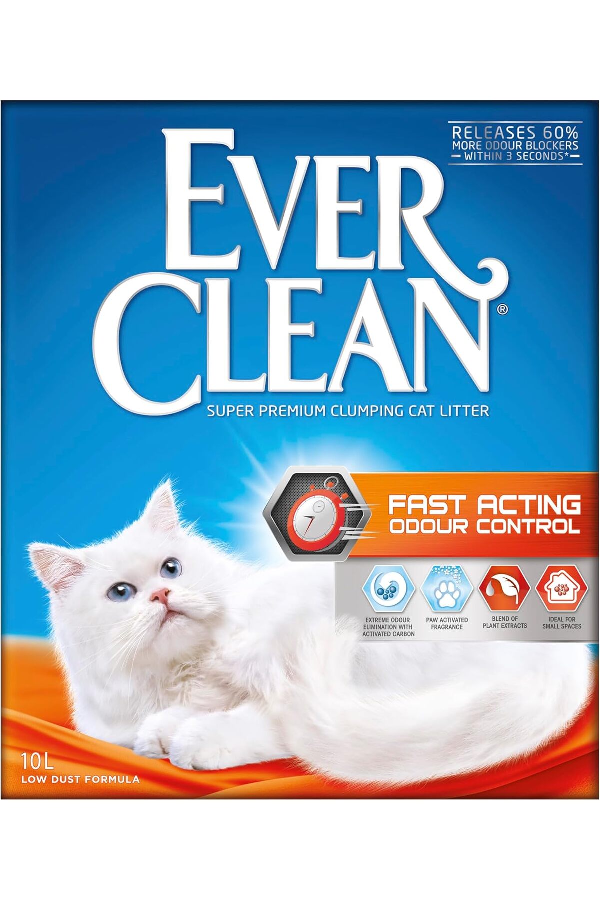 خاک گربه ایور کلین Ever Clean Fast Acting Odour Control، ۱۰ لیتر