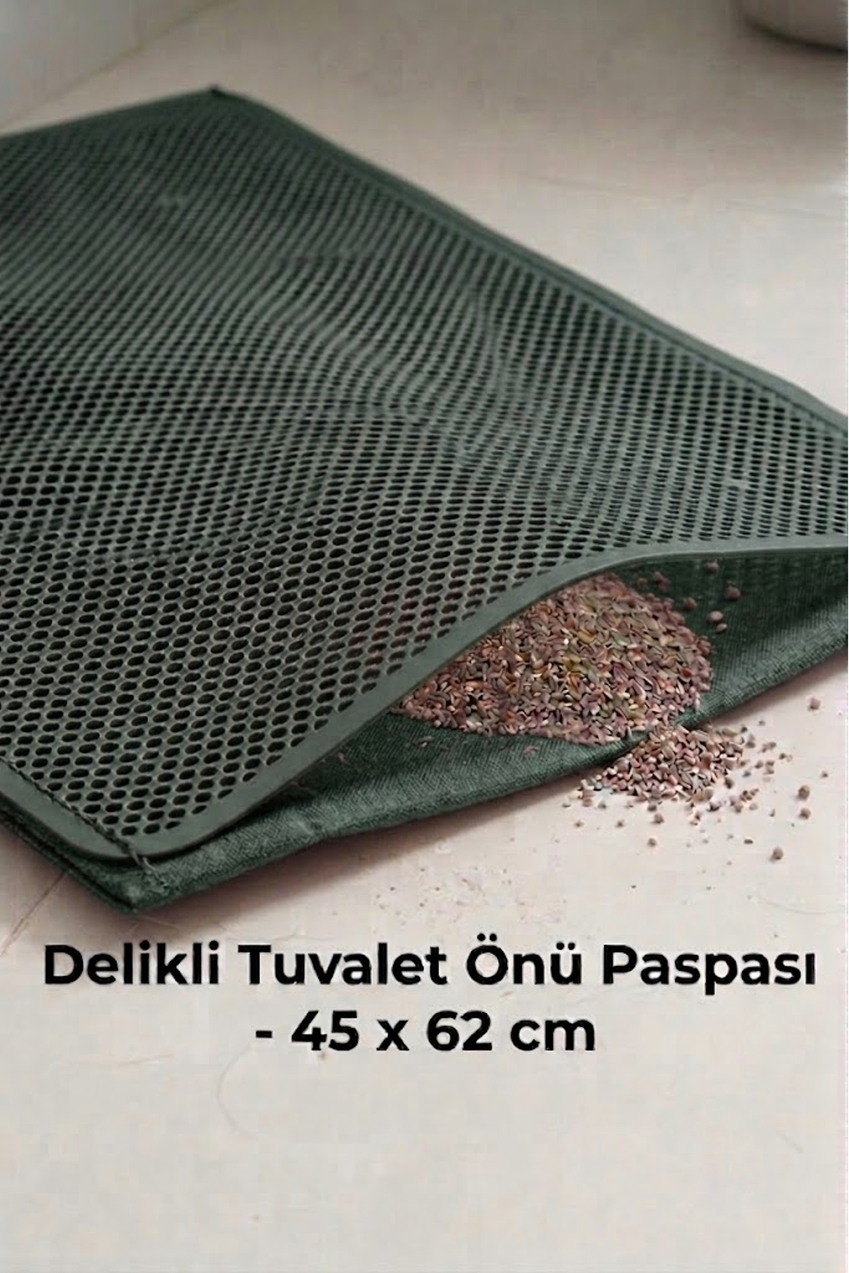 توالت سرپوشیده گربه پتوژی Petozi مدل ŞYKAPM3 همراه زیرانداز الک‌دار و بیلچه هدیه بنفش
