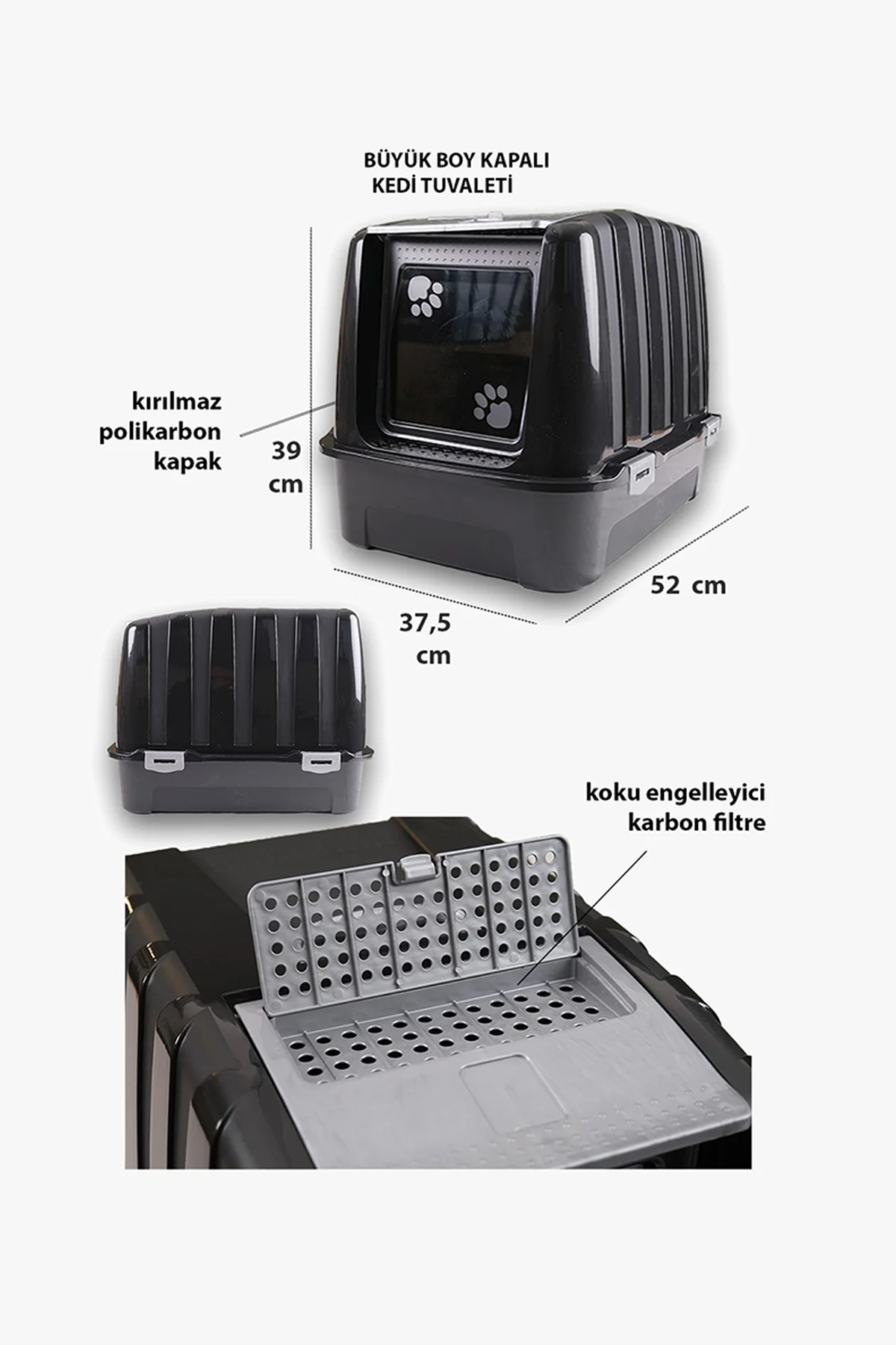 توالت سرپوشیده گربه و سگ پریبور Pribor Hz-335، بزرگ