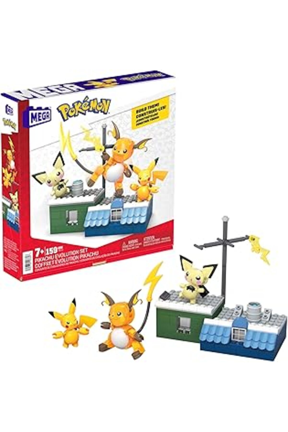 لگو و اسباب بازی های ساخت محور ست تبدیل MEGA POKEMON PIKACHU HKT23 از ترکیه Mega Bloks
