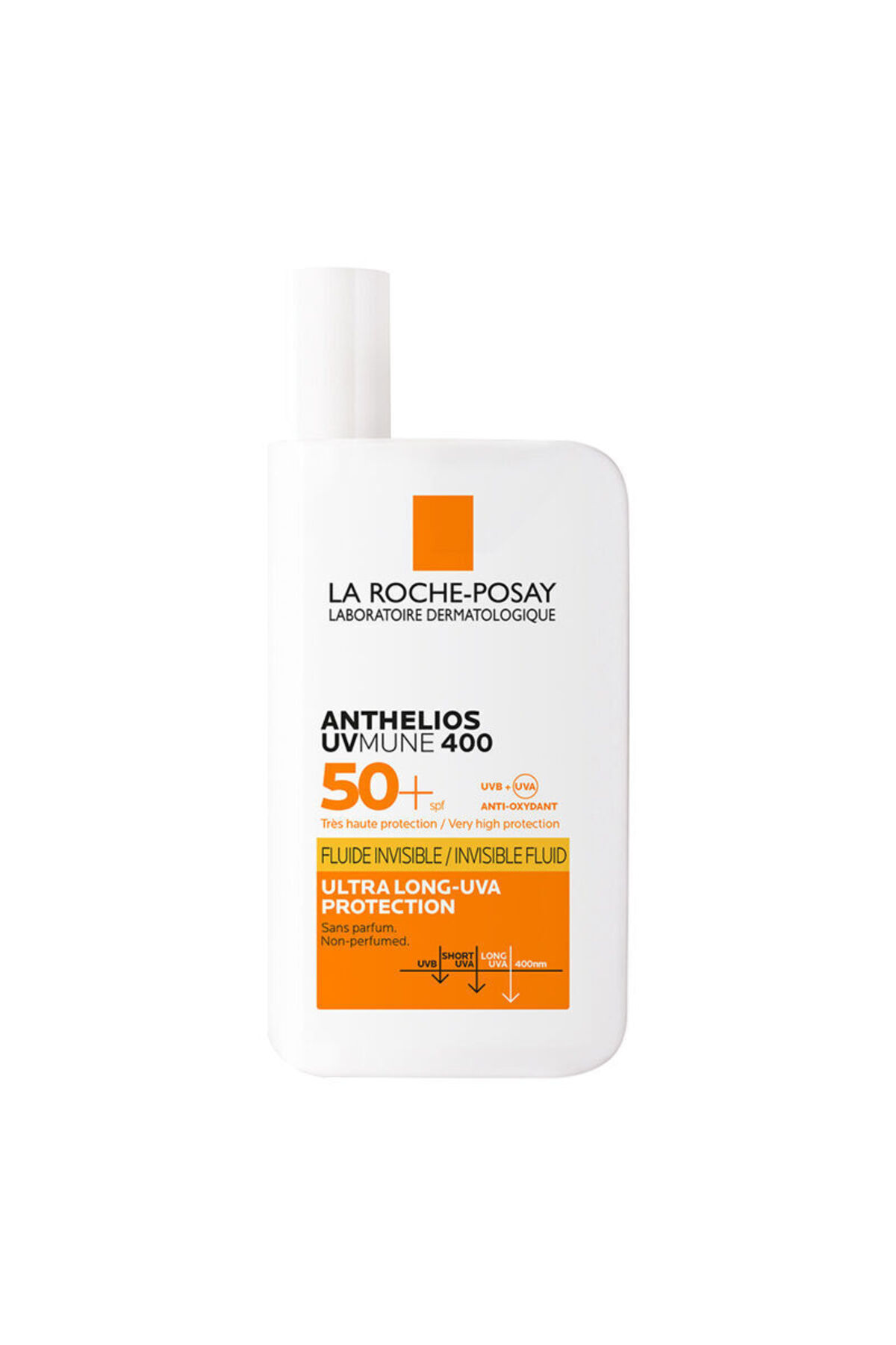 کرم صورت LA ROCHE POSAY ANTHELIOS UVMUNE400 INVISIBLE FLUID SPF50+ ضد آفتاب برای انواع پوست 50 متر La Roche Posay