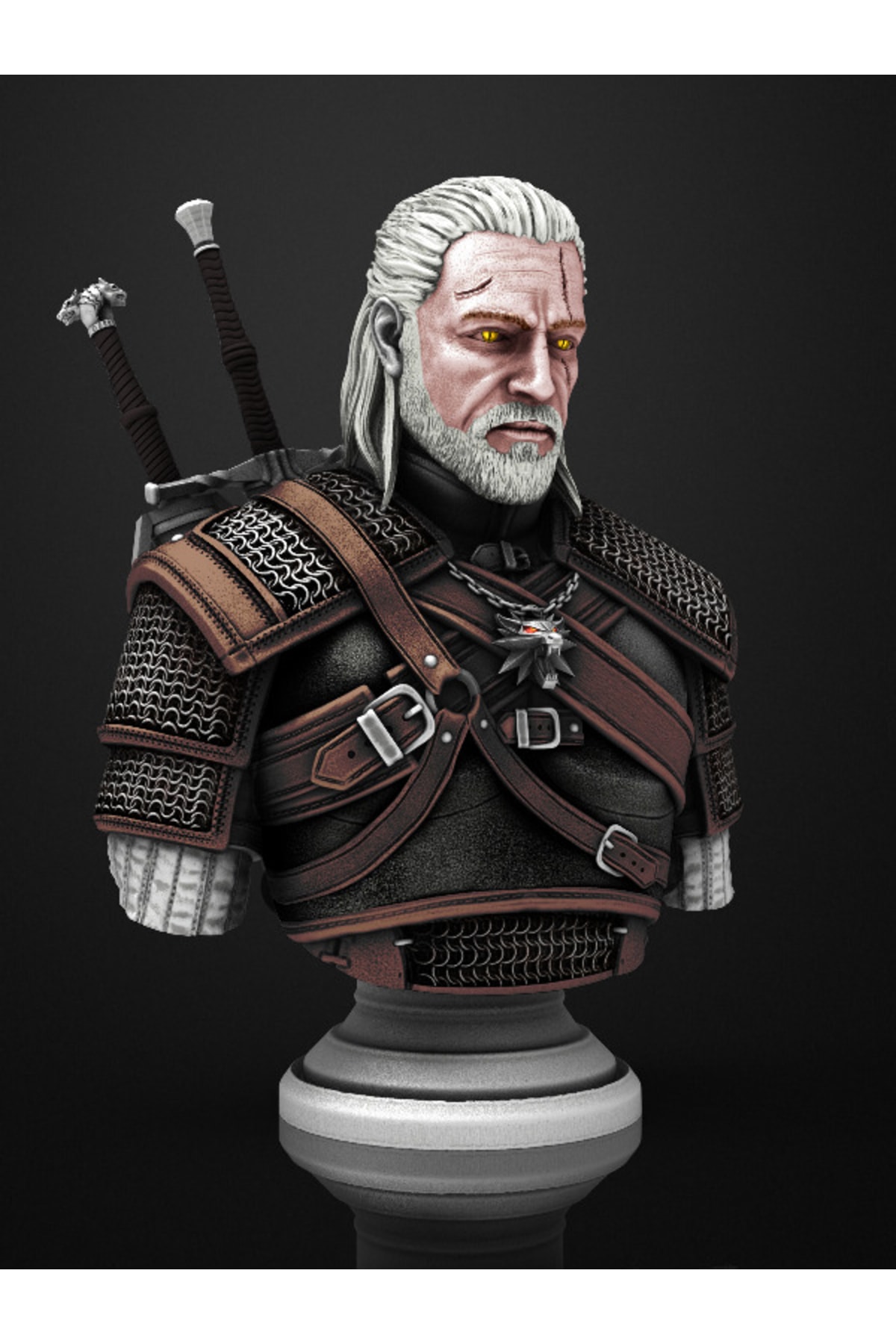 فیگور THE WITCHER GERALT OF RIVIA BUST محصول رنگارنگ 15X12X20 سانتی متر از ترکیه House Of Figure