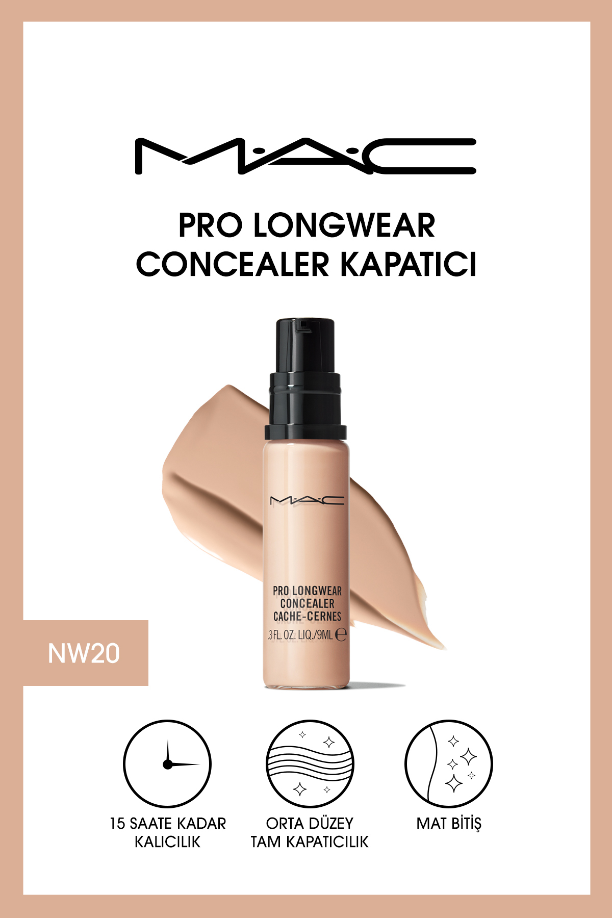 کانسیلر پرو لانگ ور Pro Longwear مدل  حجم 9میل مک MAC