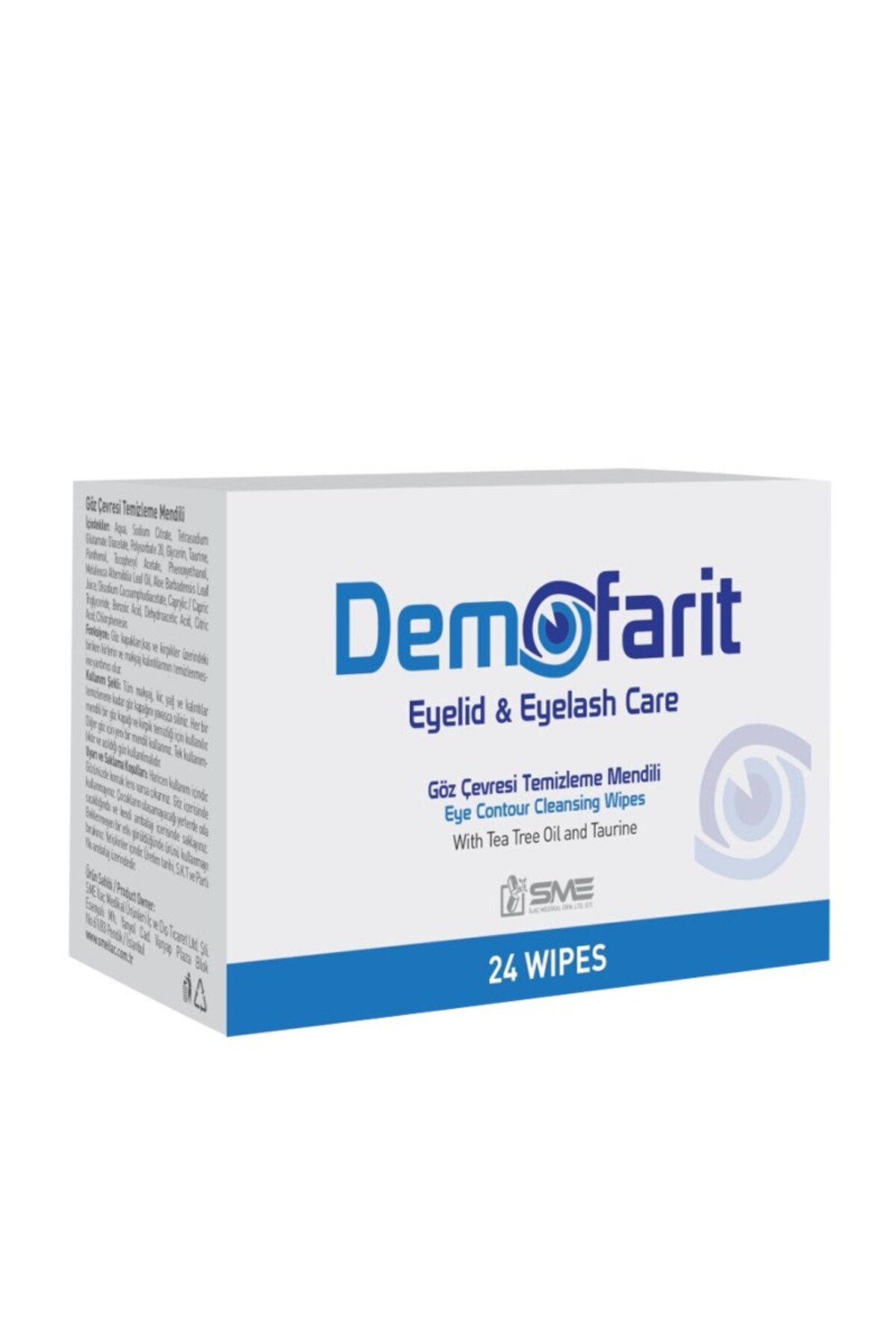 دستمال پاک کننده آرایش چشم و مژه ۲۴ عددی Demofarit DEMOFARİT