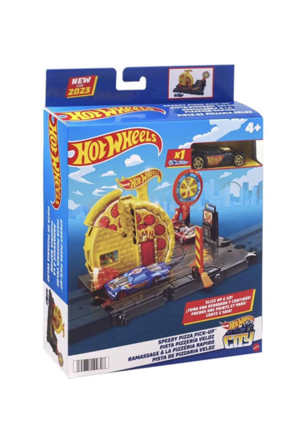 ماشین اسباب بازی نمایش مجموعه پیتزا سریع جهانی HMD53 HKX44 از ترکیه HOT WHEELS