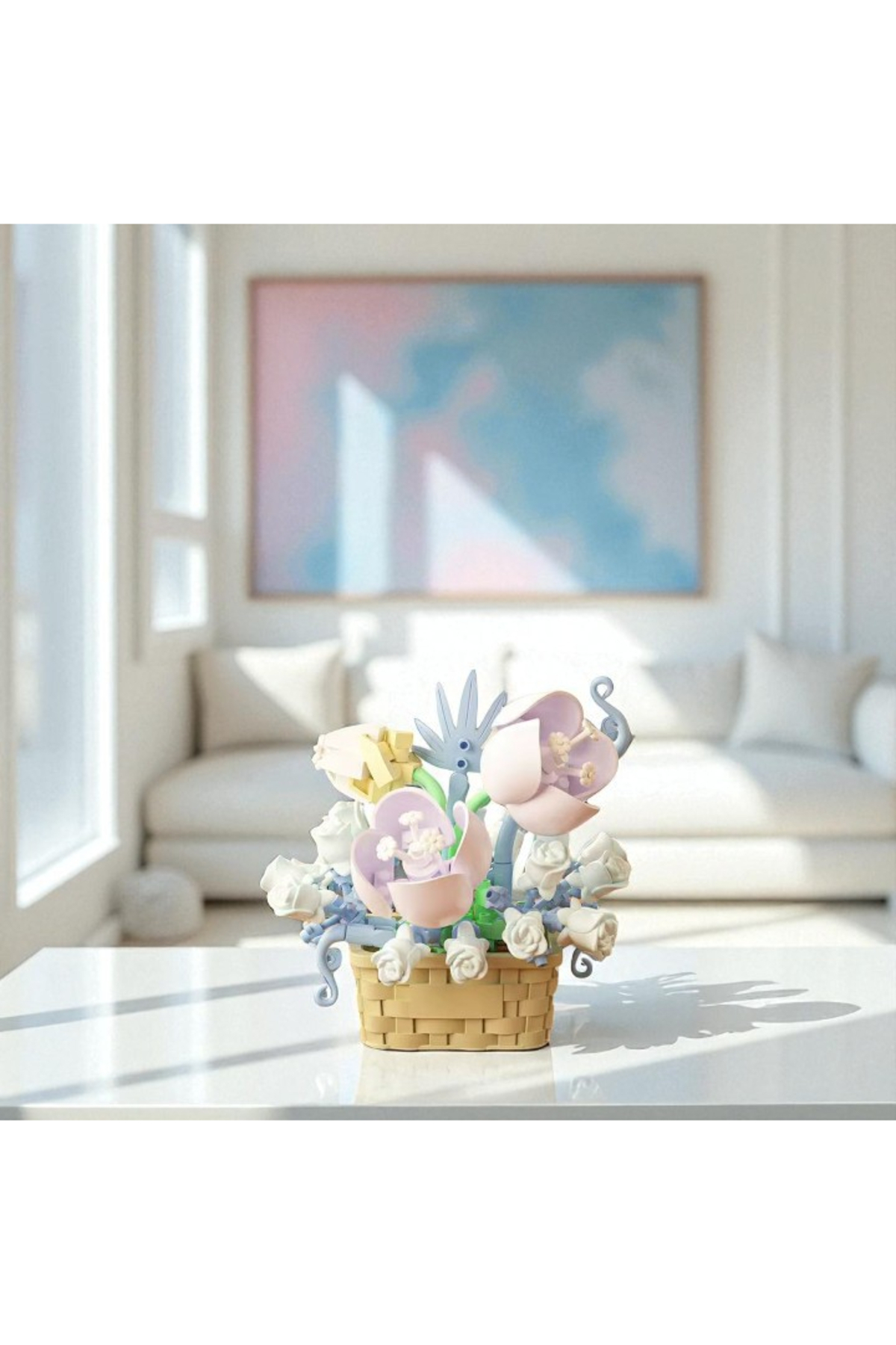 لگو و اسباب بازی های ساخت محور MINI WATER LILY BASKET – ست بلوک پازل سه بعدی DIY | سری سبد گل تزئینی 166 تکه از ترکیه world of flowers