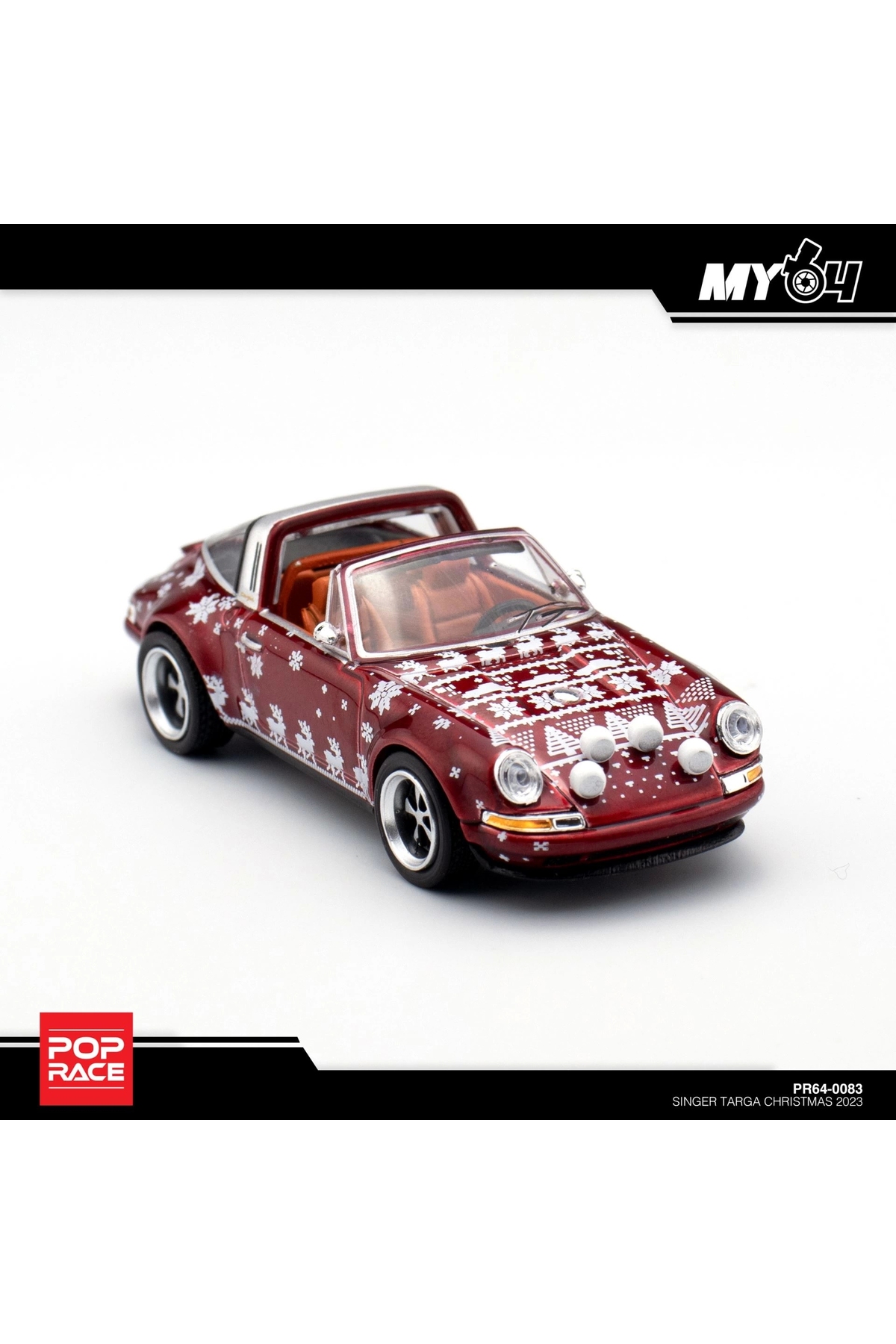 مدل خودرو 64 PORSCHE 964 SINGER 911 2023 MERRY CHRISTMAS LIMITED EDITION اورجینال pop race 1