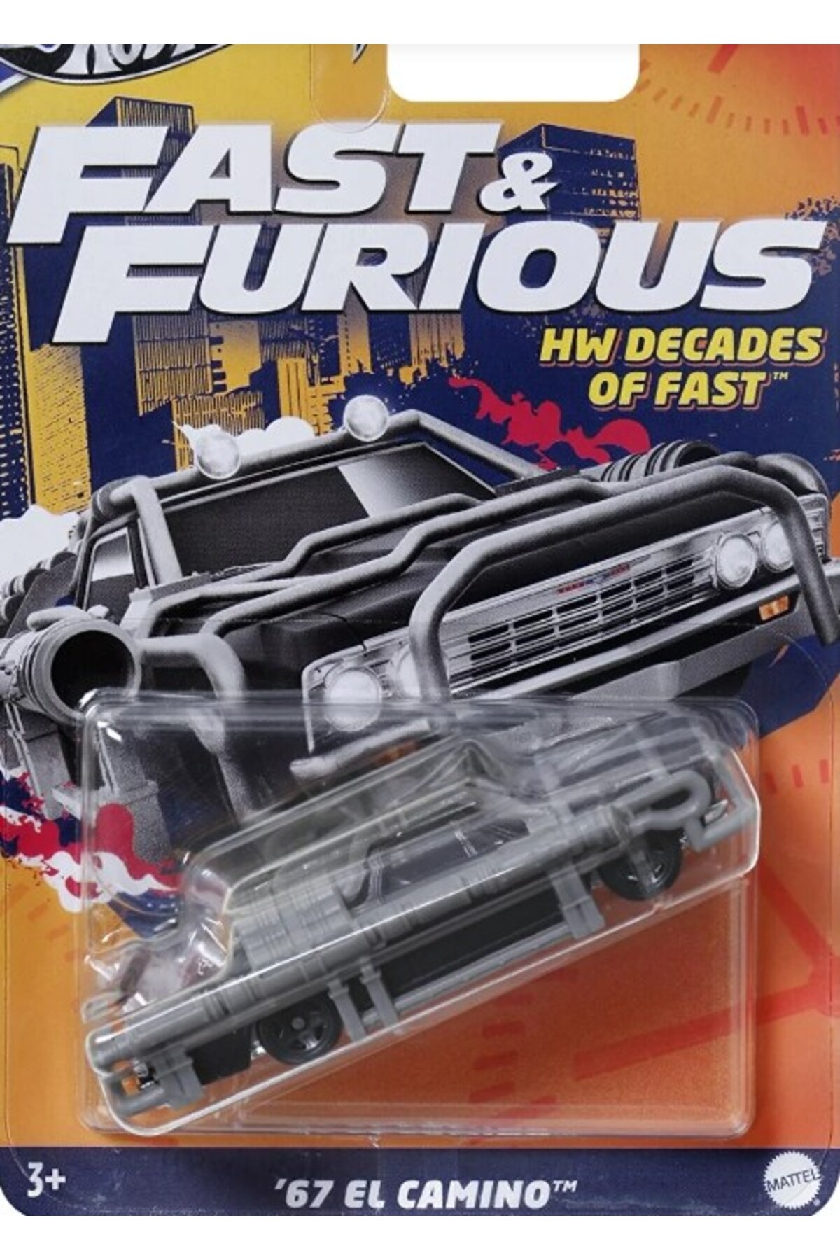 ماشین اسباب بازی 1 64 مقیاس سریع و خشمگین ابزارهای کارت بلند HRW41 '67 EL CAMINO هات ویلز اورجینال HOT WHEELS