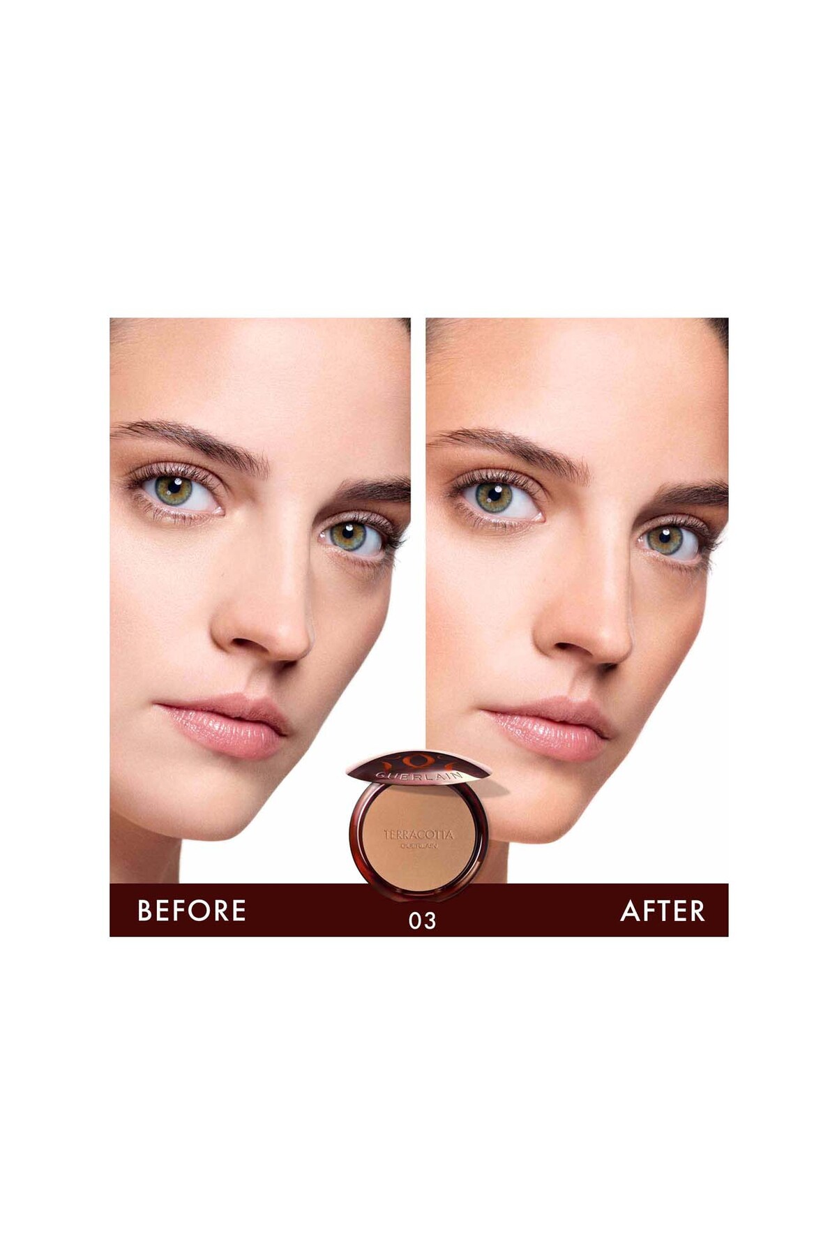 Guerlain پودر فشرده گرم متوسط اورجینال تراکوتا