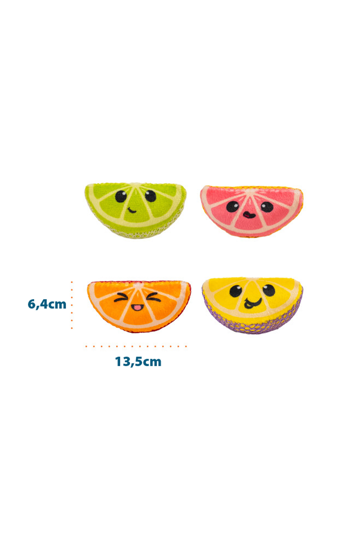 اسباب‌بازی گربه با کت‌نیپ، بسته ۴ عددی، اوت‌وارد هاند Outward Hound Catstages Fruit Wedges چندرنگ