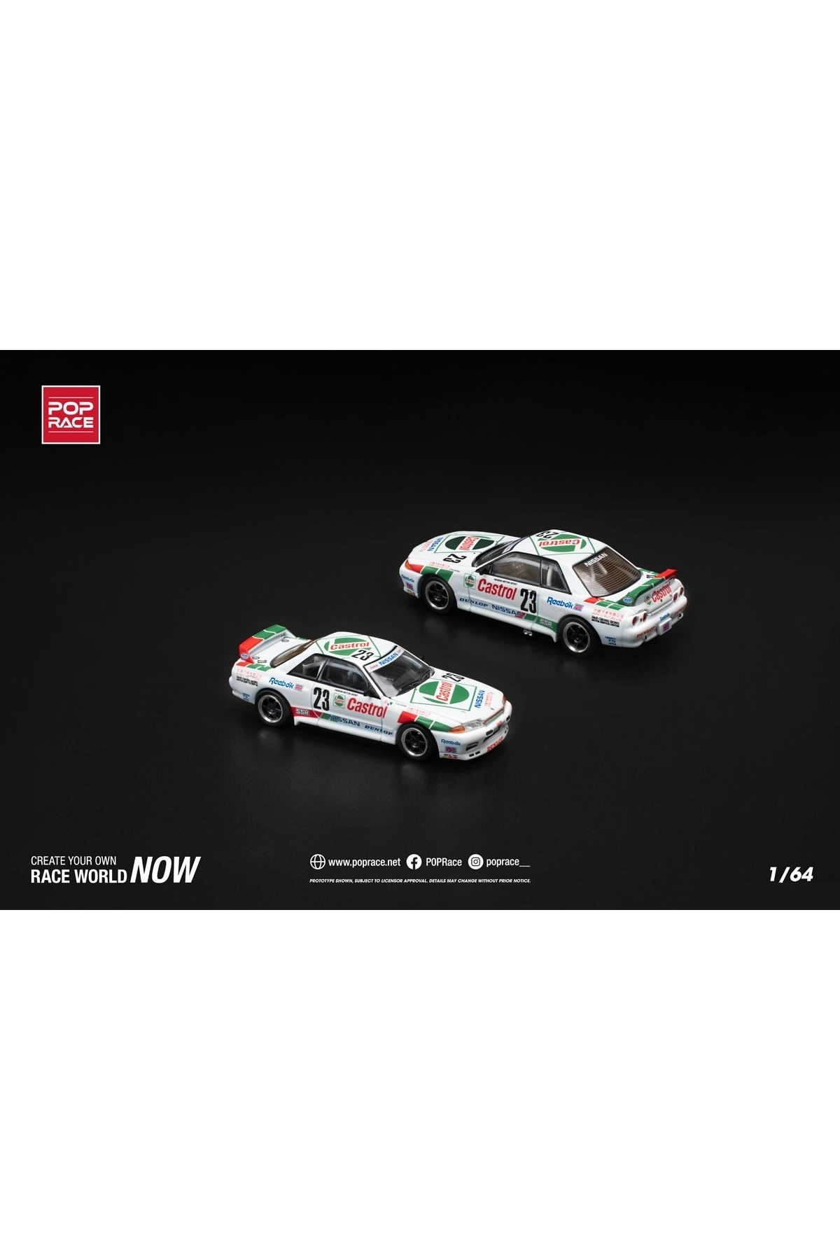 ماشین اسباب بازی مسابقه POP RACE 1 64 GT R R32 MACAU GUIA 1990 برنده PR640194 از ترکیه HOT WHEELS