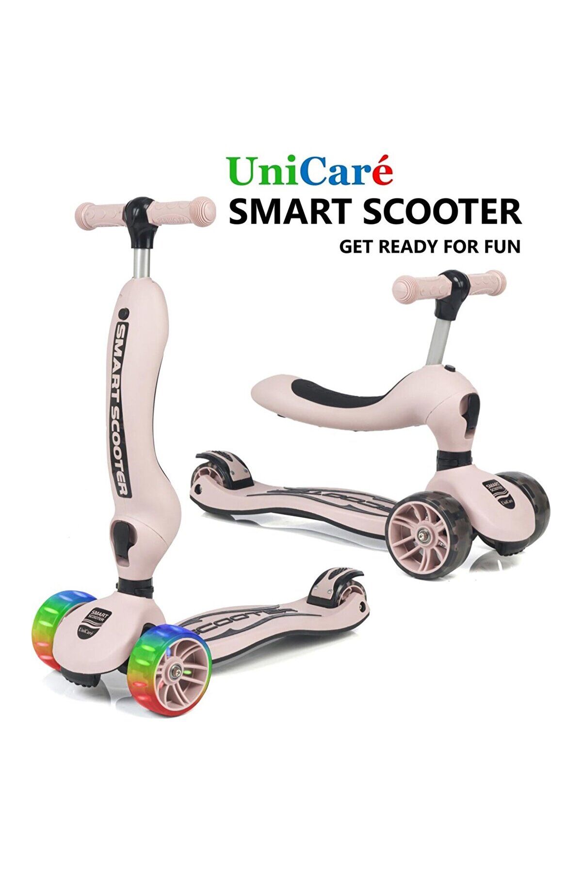 اسکوتر کودکان کودک هوشمند UNICARE با صندلی صورتی baby toys