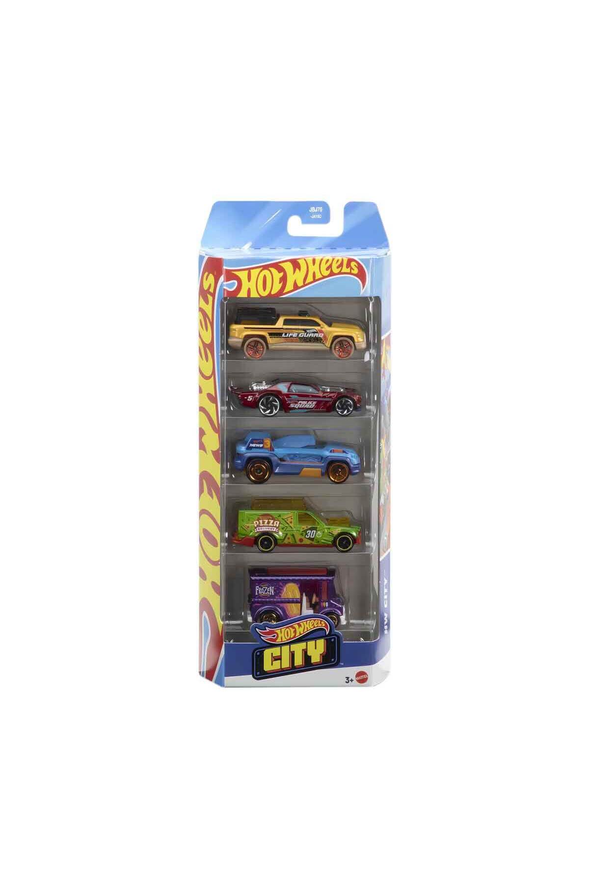 ماشین اسباب بازی ست 5 JBJ75 HW CITY HOT WHEELS