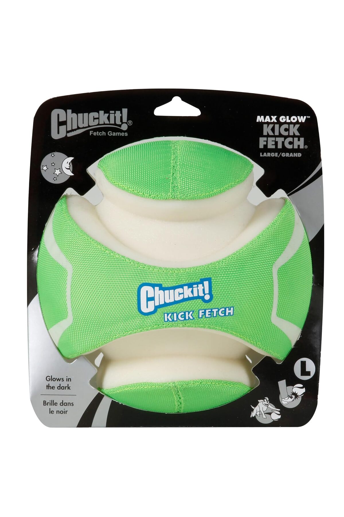 اسباب‌بازی سگ چاکیت! Chuckit!! ! CH32300 Kick Fetch Glow، بزرگ و چندرنگ