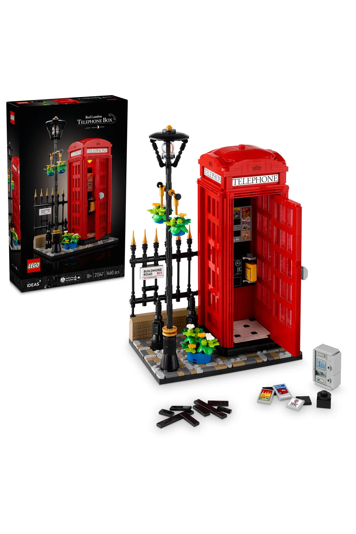 لگو و اسباب بازی های ساخت محور ® IDEAS RED LONDON TELEPHONE BOOTH 21347 ست ساختمان مدل کلکسیونی 18+ 1460P اورجینال LEGO