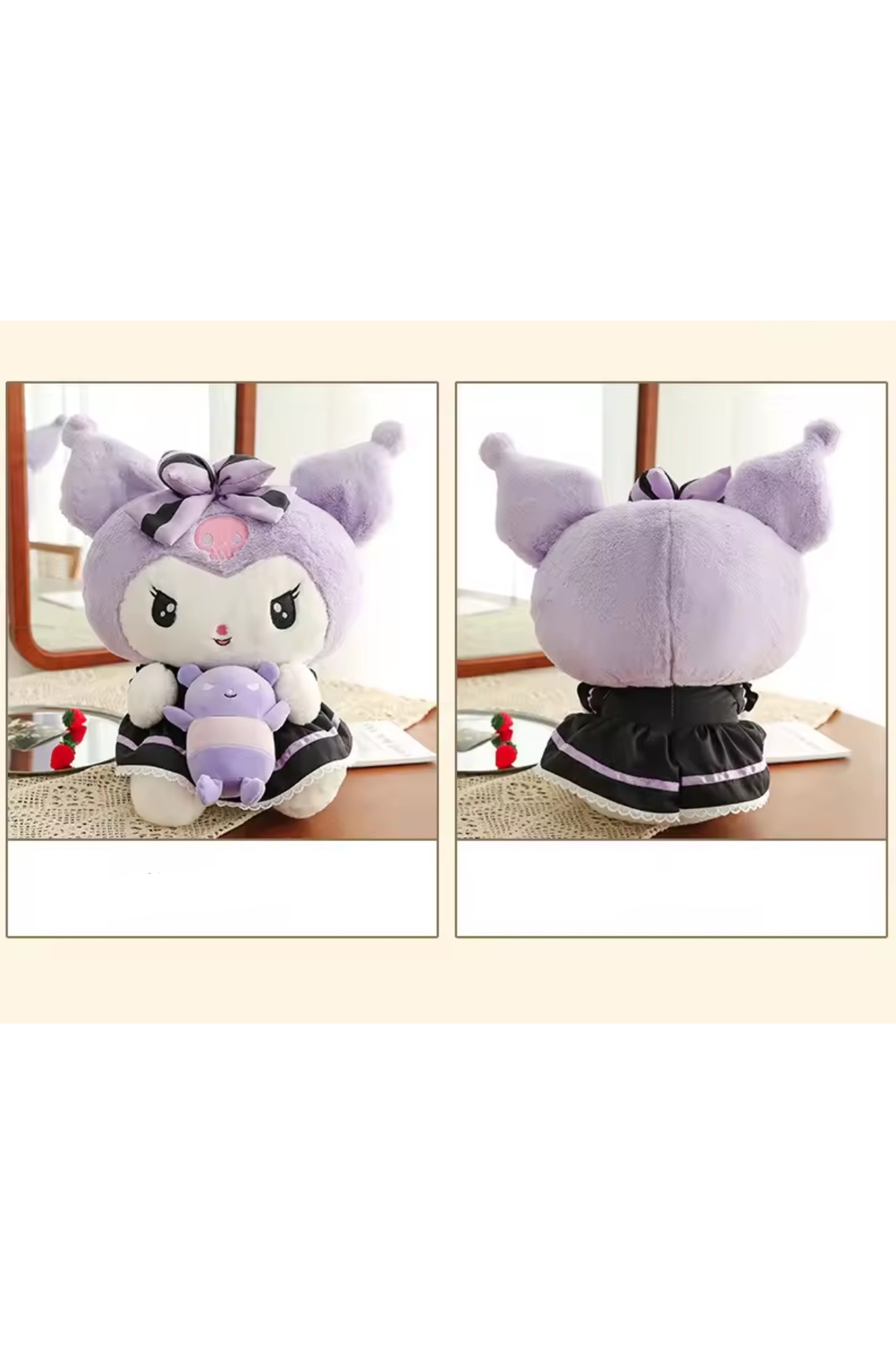 اسباب بازی های پشمی KUROMI PLUSH TOY SANRIO KAWAI PLASH 35CM CAT MY MELODY NB market