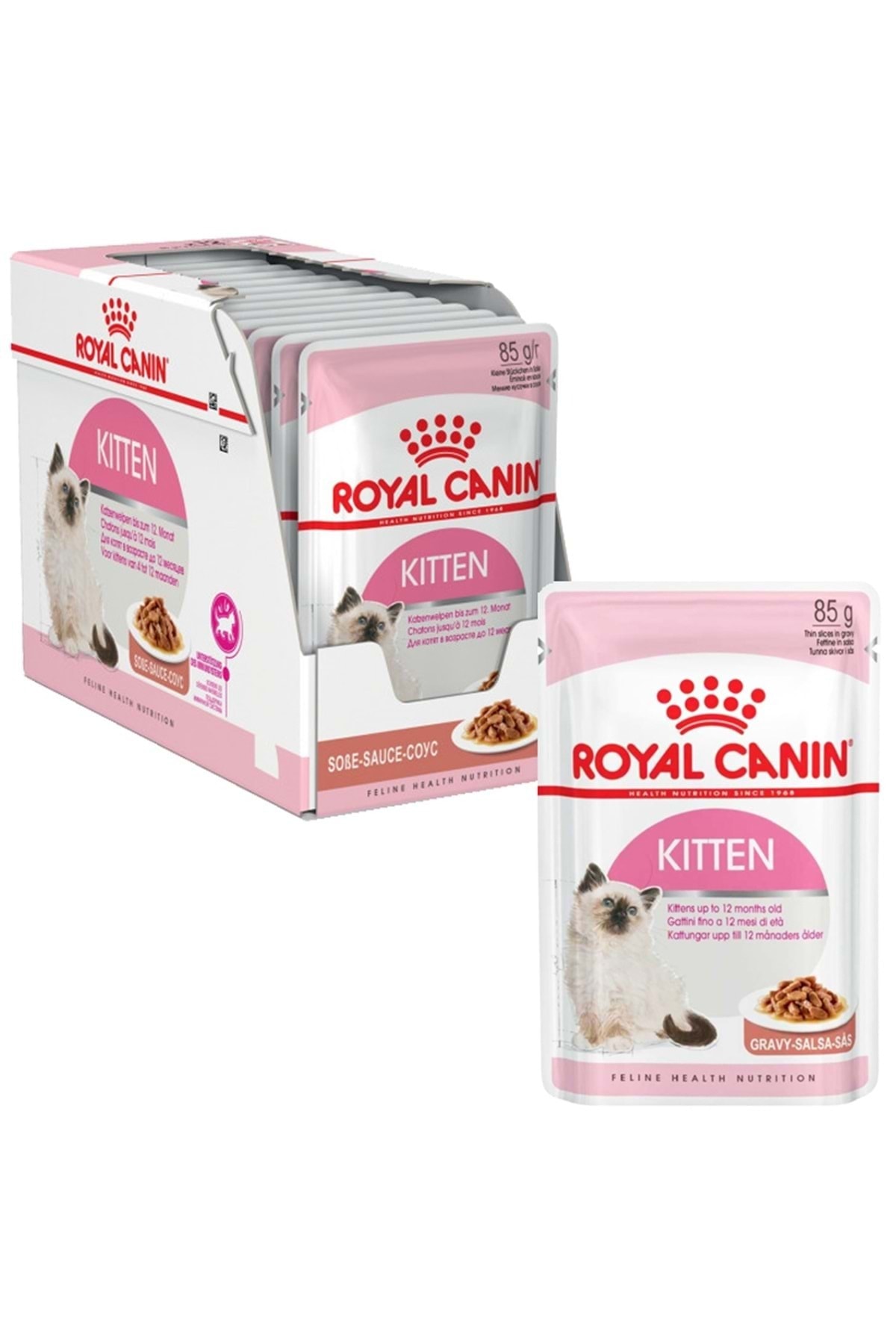 غذای مرطوب بچه‌گربه رویال کنین Royal Canin FHN Kitten، ۱۲ عدد ۸۵ گرمی