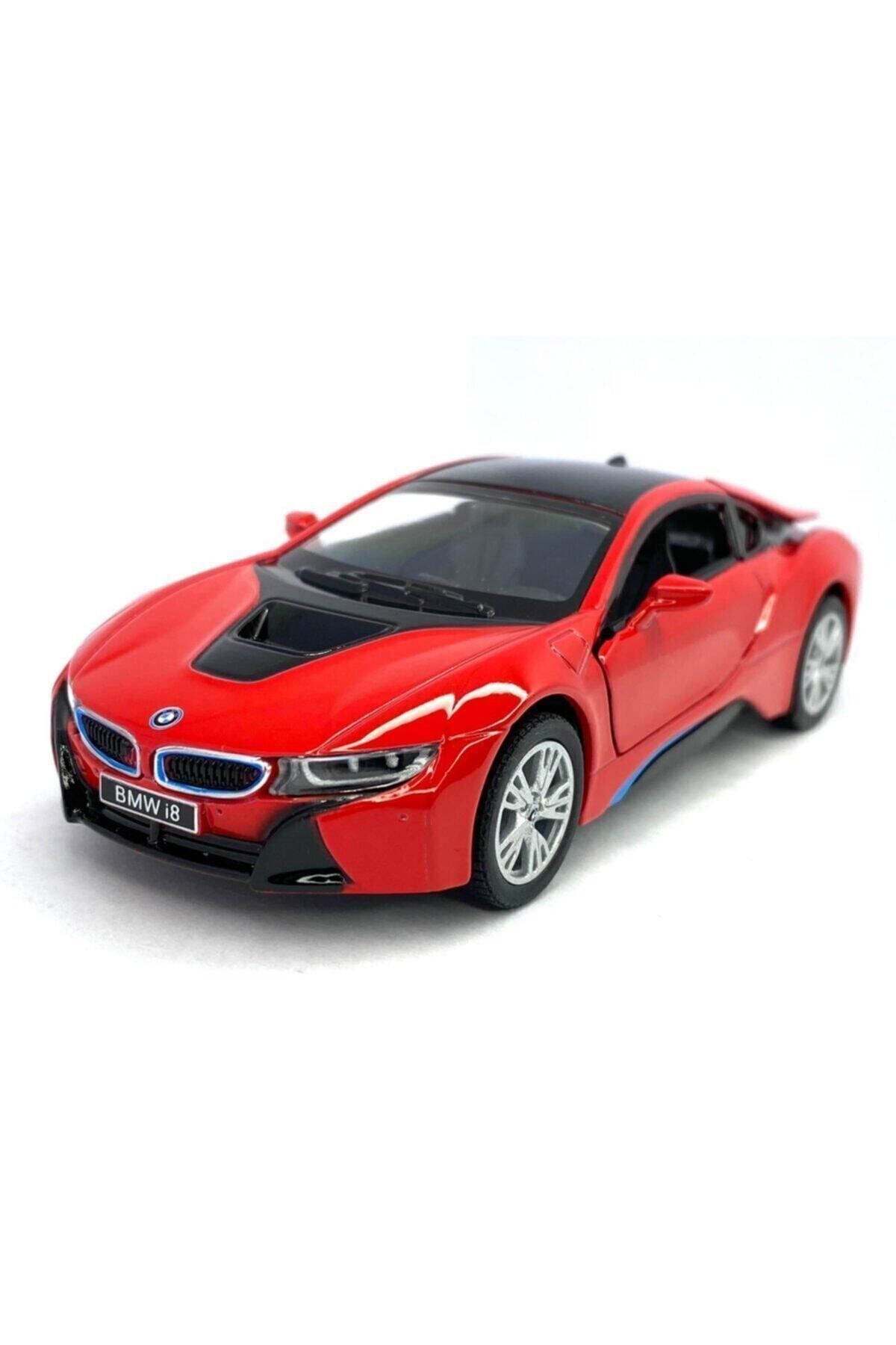 ماشین اسباب بازی BMW I8 PULL DROP 5 اینچی. خودرو مدل دارای مجوز 1:36 Kinsmart