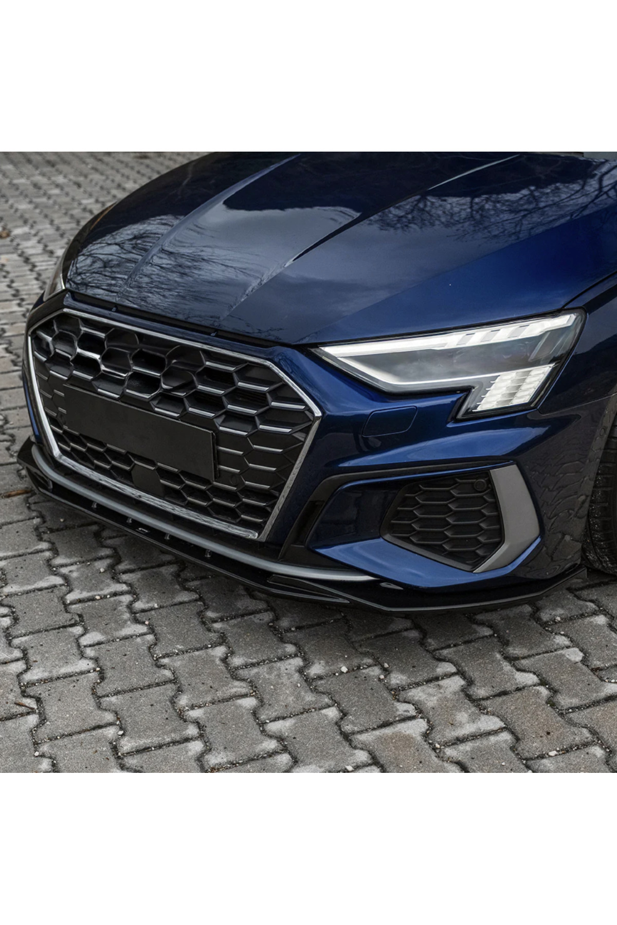 لیپ زیر سپر جلو تی‌ام‌زی گاراژ TMZ Garage آئودی A3 S-Line / S3 مدل ۲۰۲۰ تا ۲۰۲۴، مشکی پیانویی