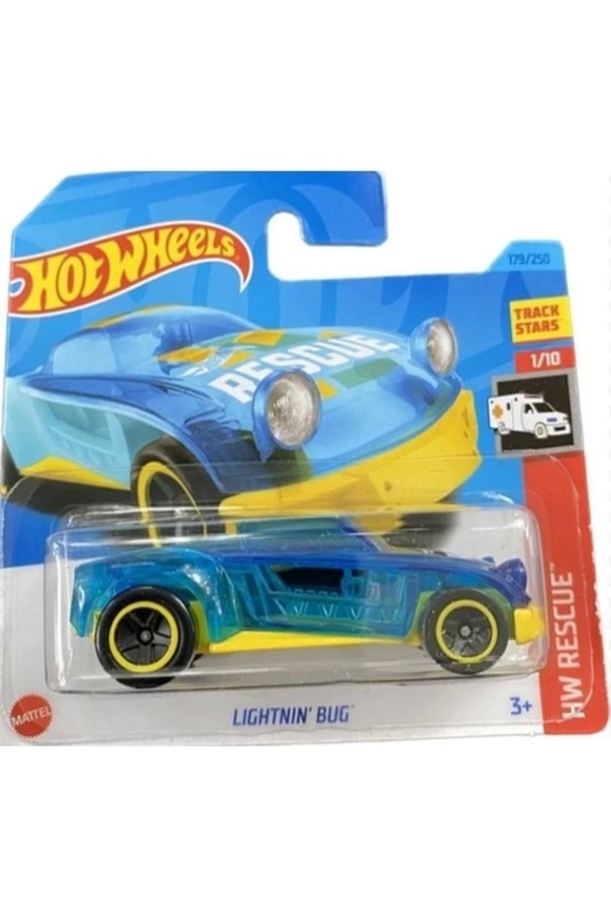 ماشین اسباب بازی BUG HKK69 SINGLE CARS LIGTN هات ویلز اورجینال HOT WHEELS