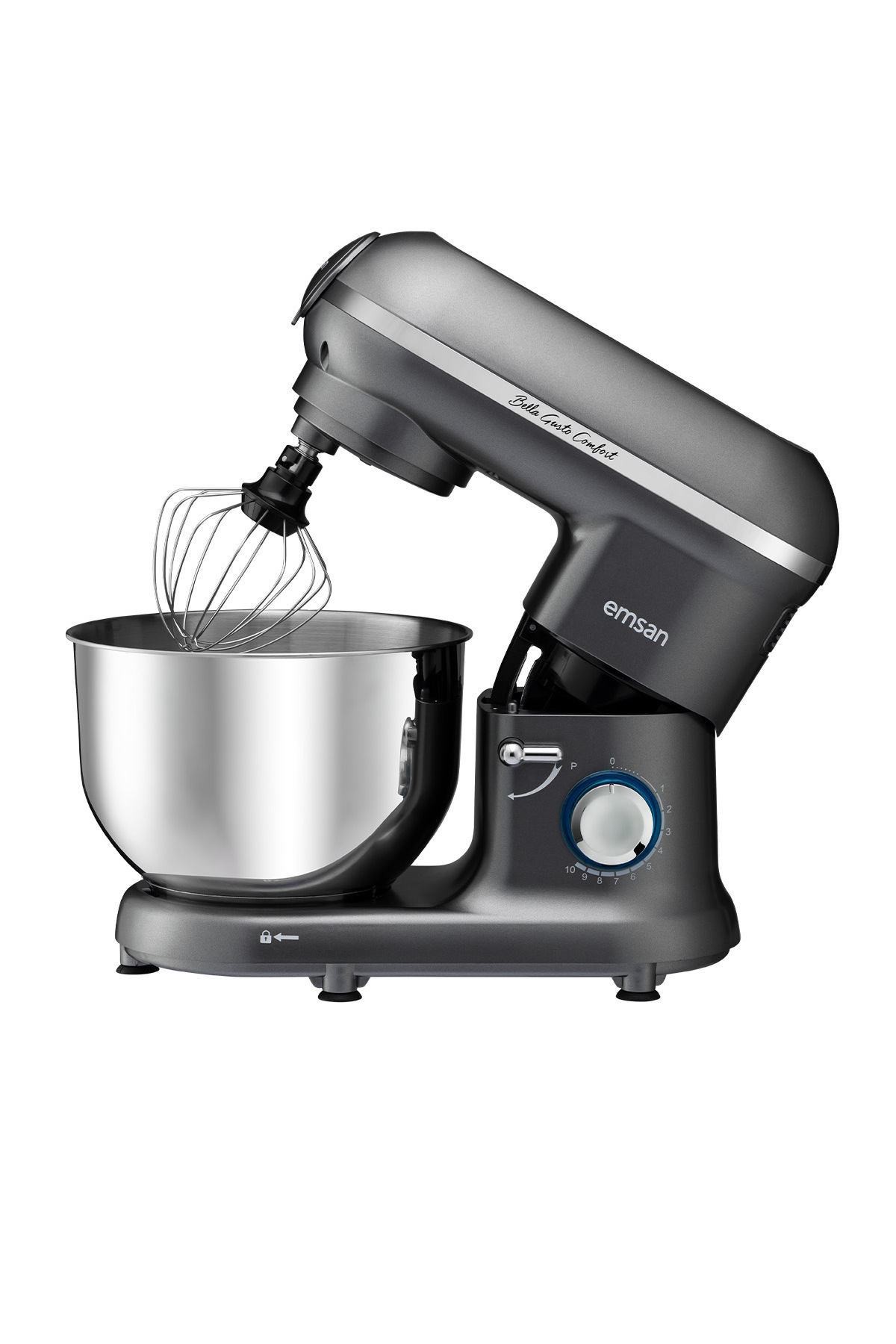 میکسر و ست پایه کامفورت BELLA GUSTO GREY 1300W 5,5L اورجینال Emsan