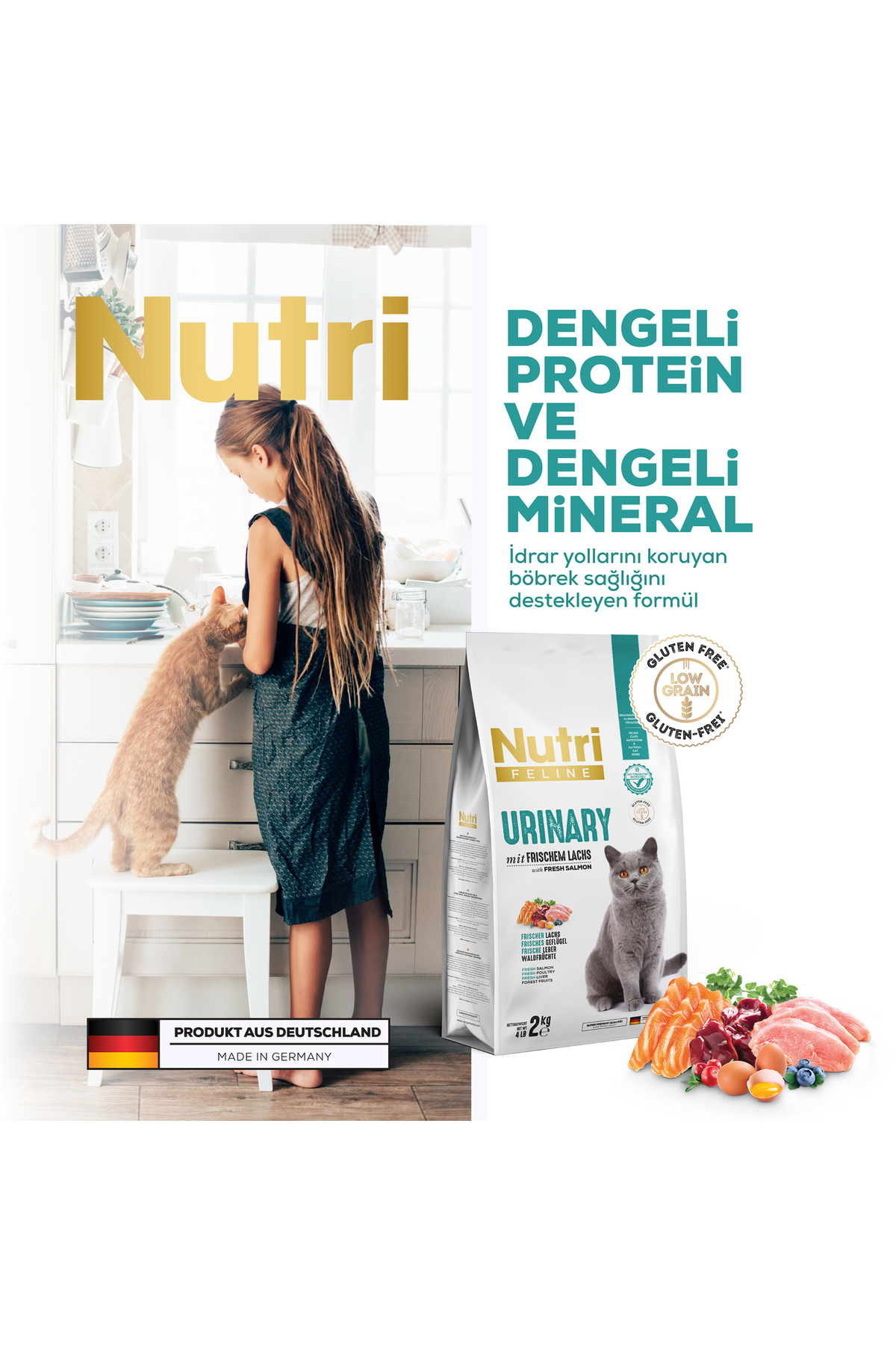 غذای خشک گربه نوتری فلاین Nutri Feline Urinary، ۲ کیلوگرم