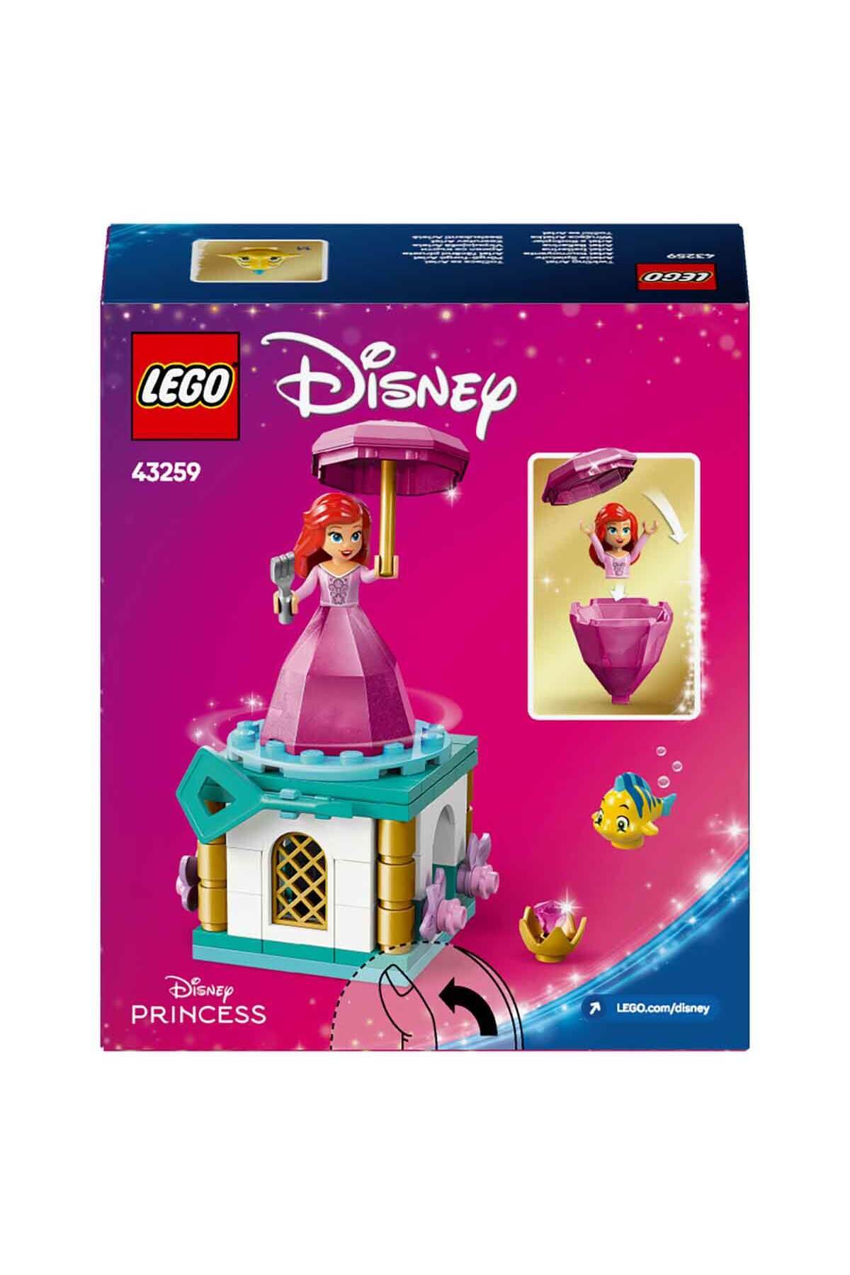 لگو و اسباب بازی های ساخت محور DISNEY PRINCESS SPINNING ARIEL 43259 عروسک کوچک برای بچه شاهزاده عاشق سنین 5 سال به بالا از ترکیه LEGO